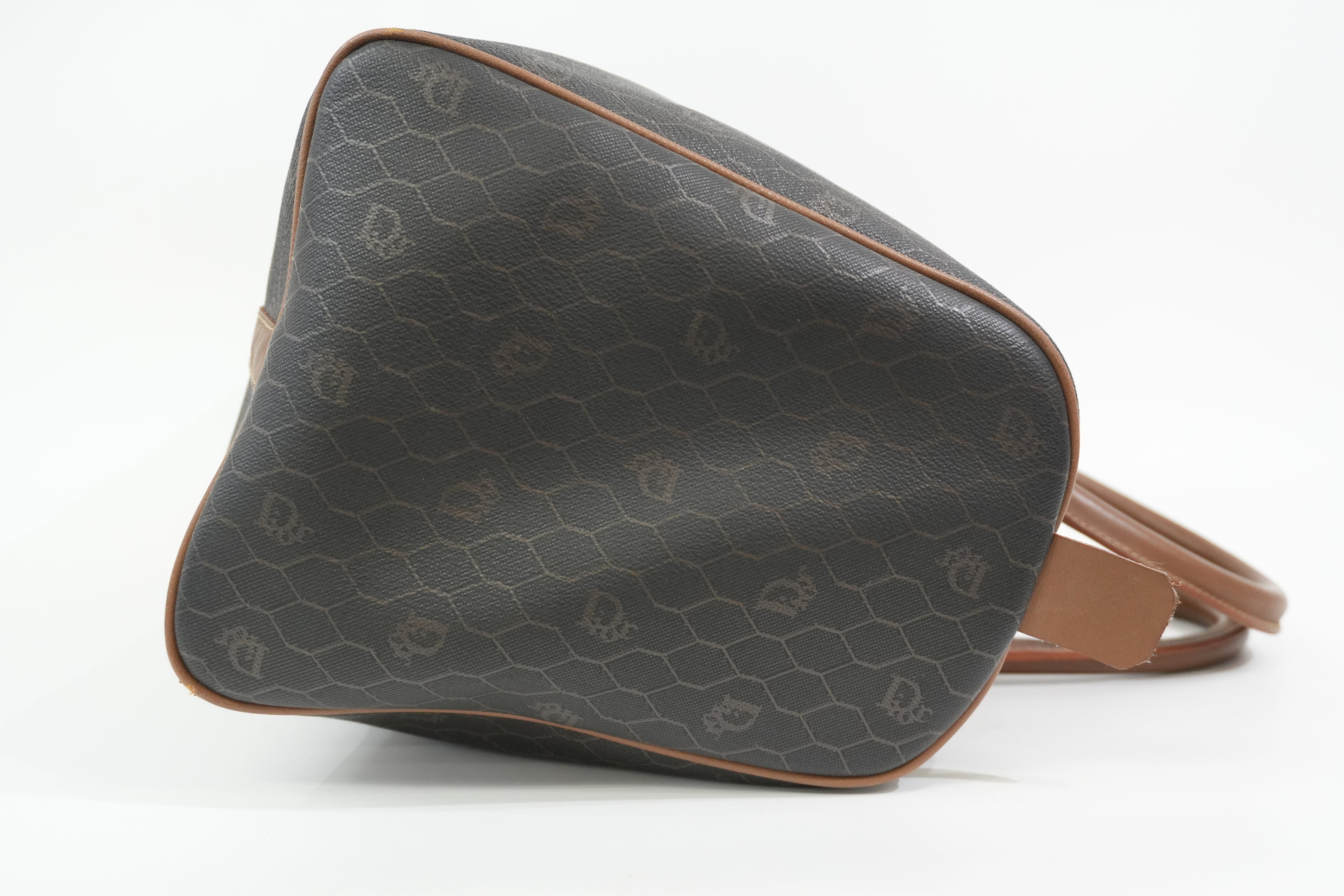 Pre-Owned Dior Honeycomb Boston Handbag Black