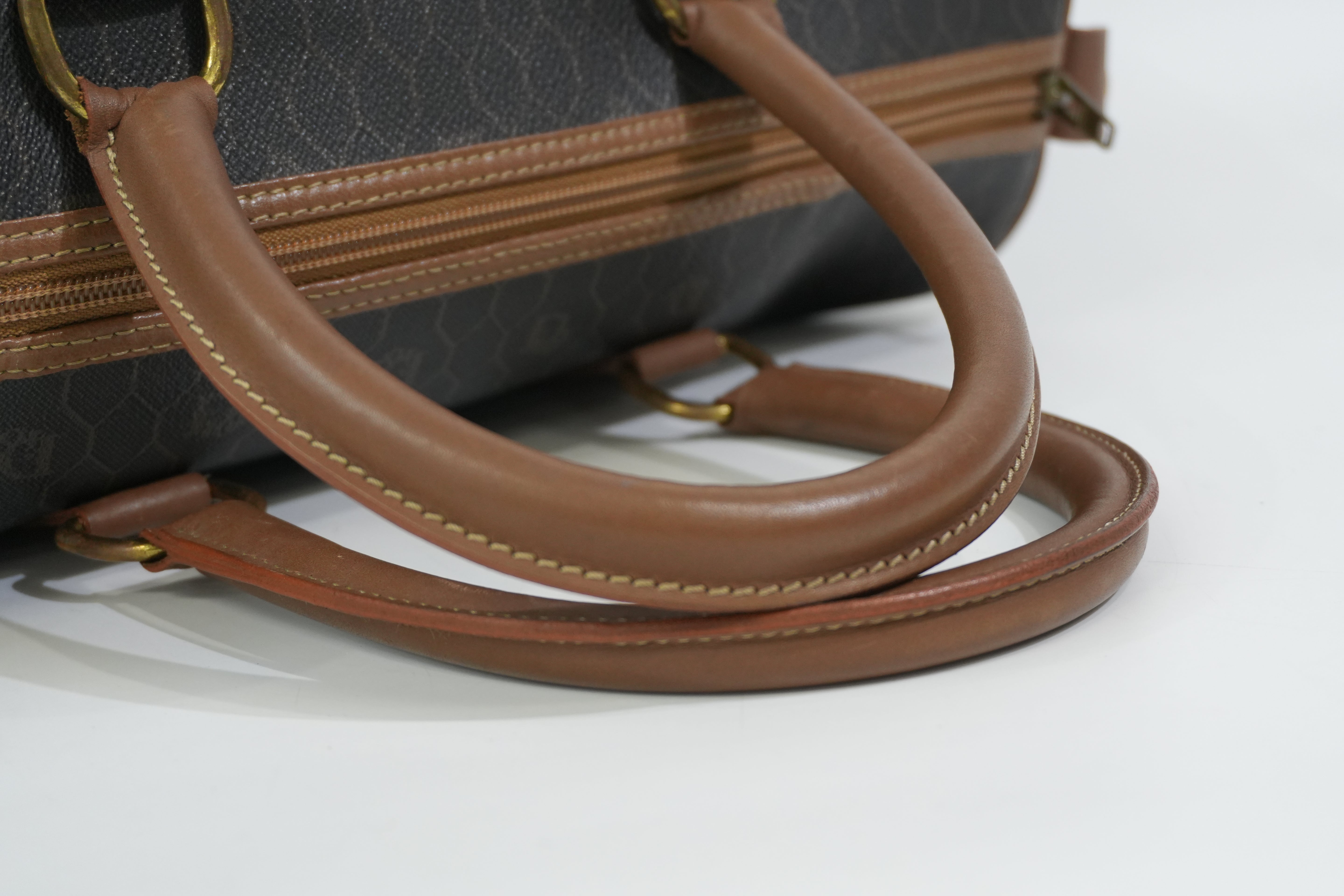 Pre-Owned Dior Honeycomb Boston Handbag Black