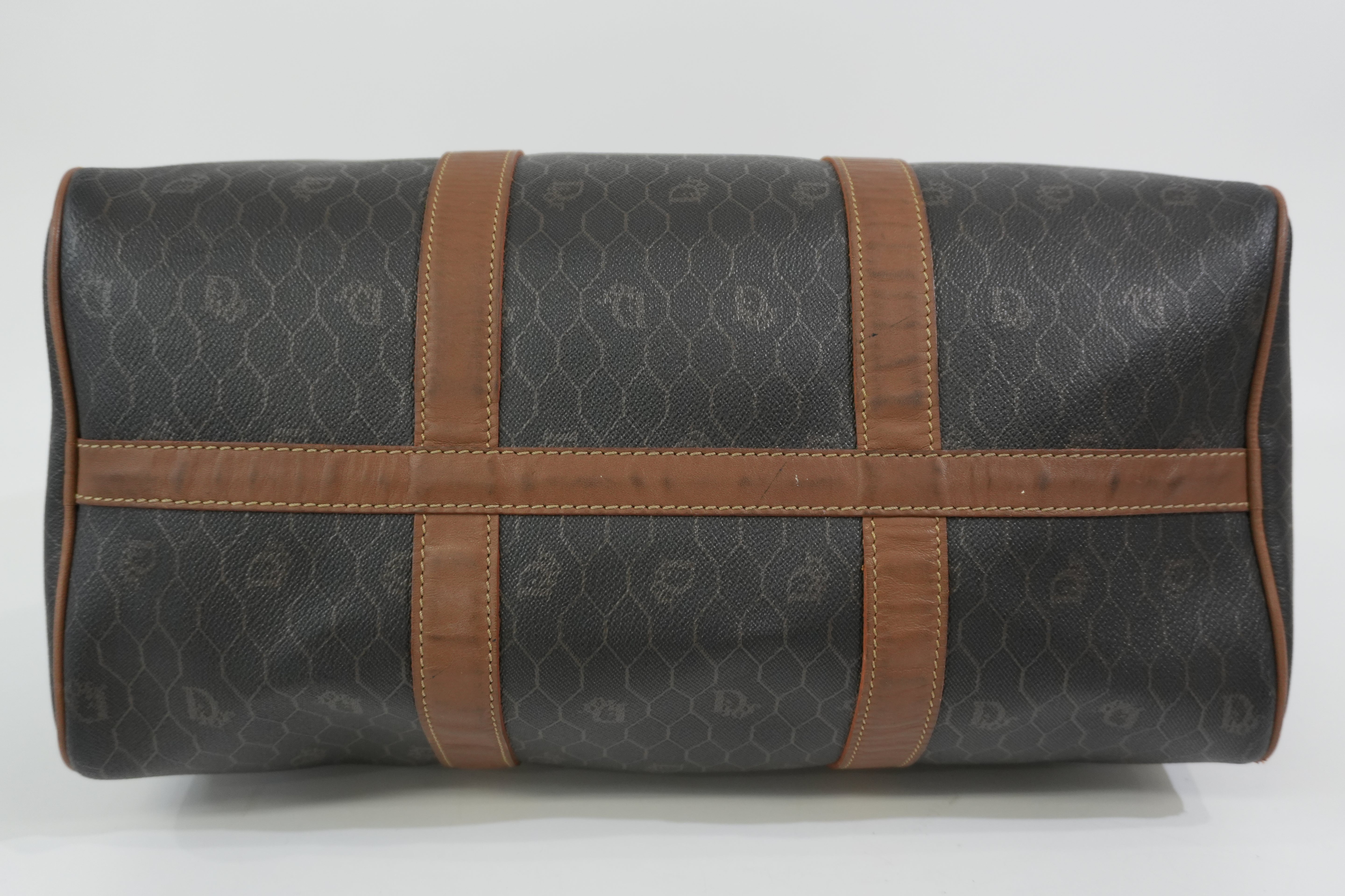Pre-Owned Dior Honeycomb Boston Handbag Black