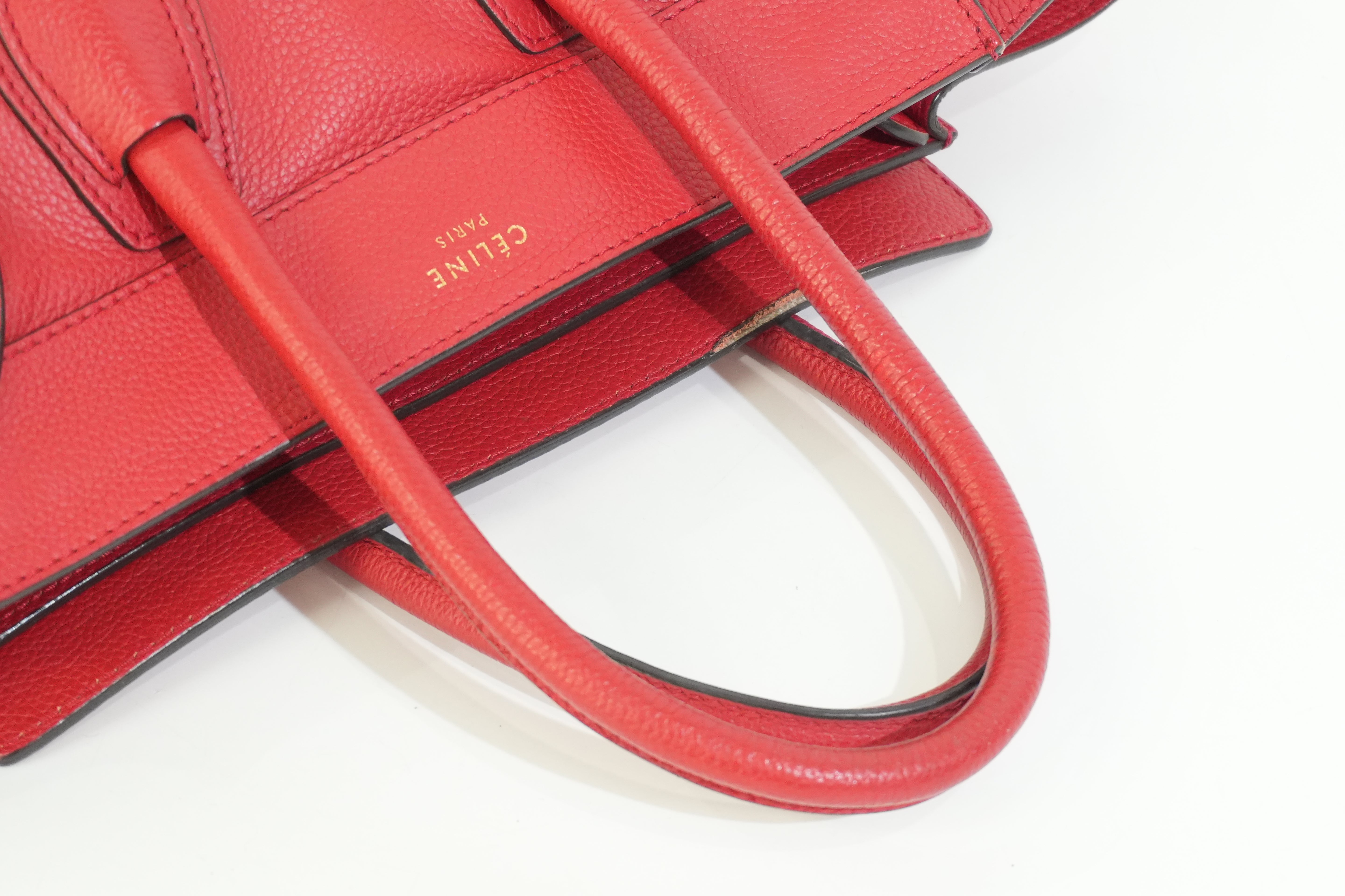Pre-owned Celine Luggage Handbag Red