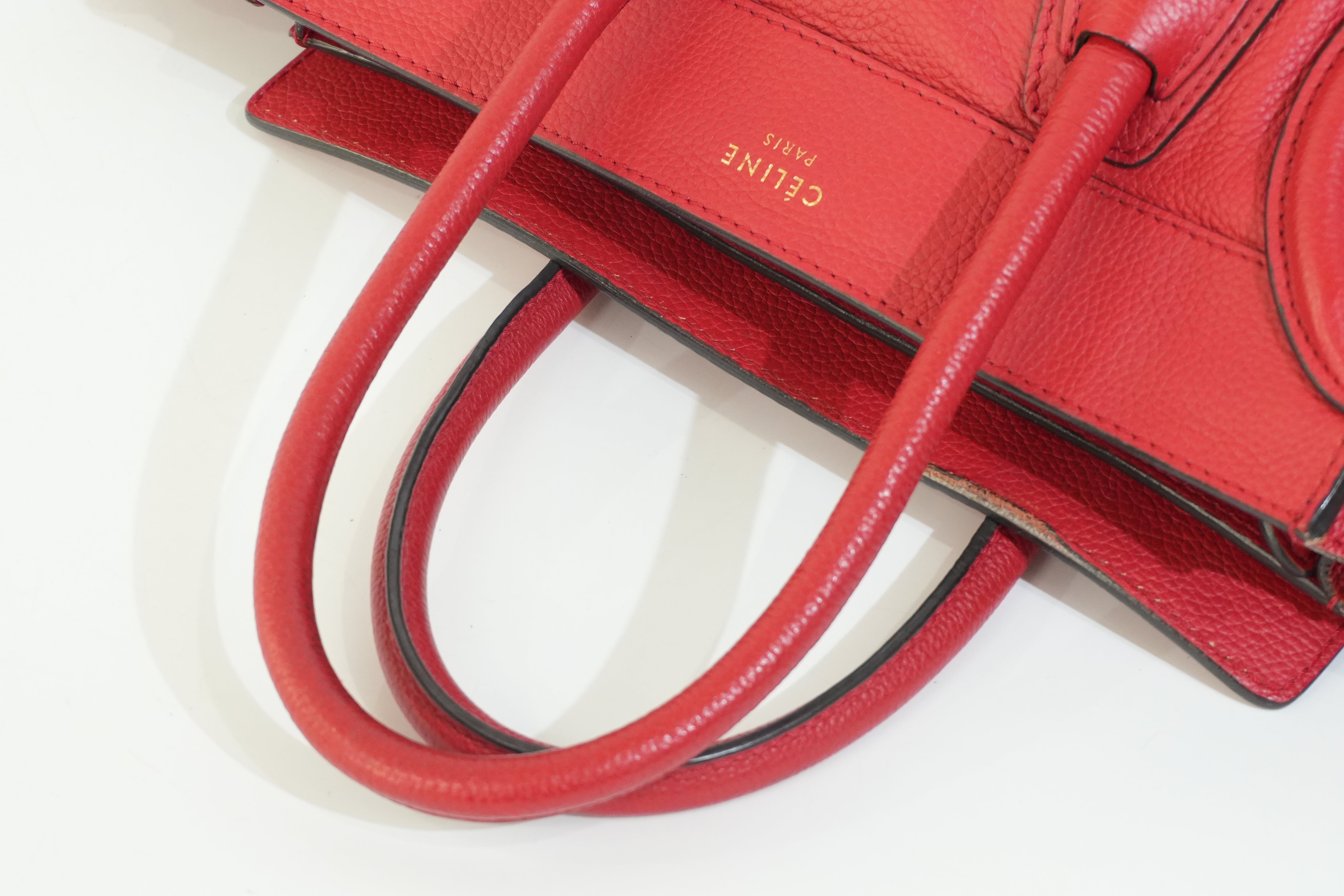 Pre-owned Celine Luggage Handbag Red