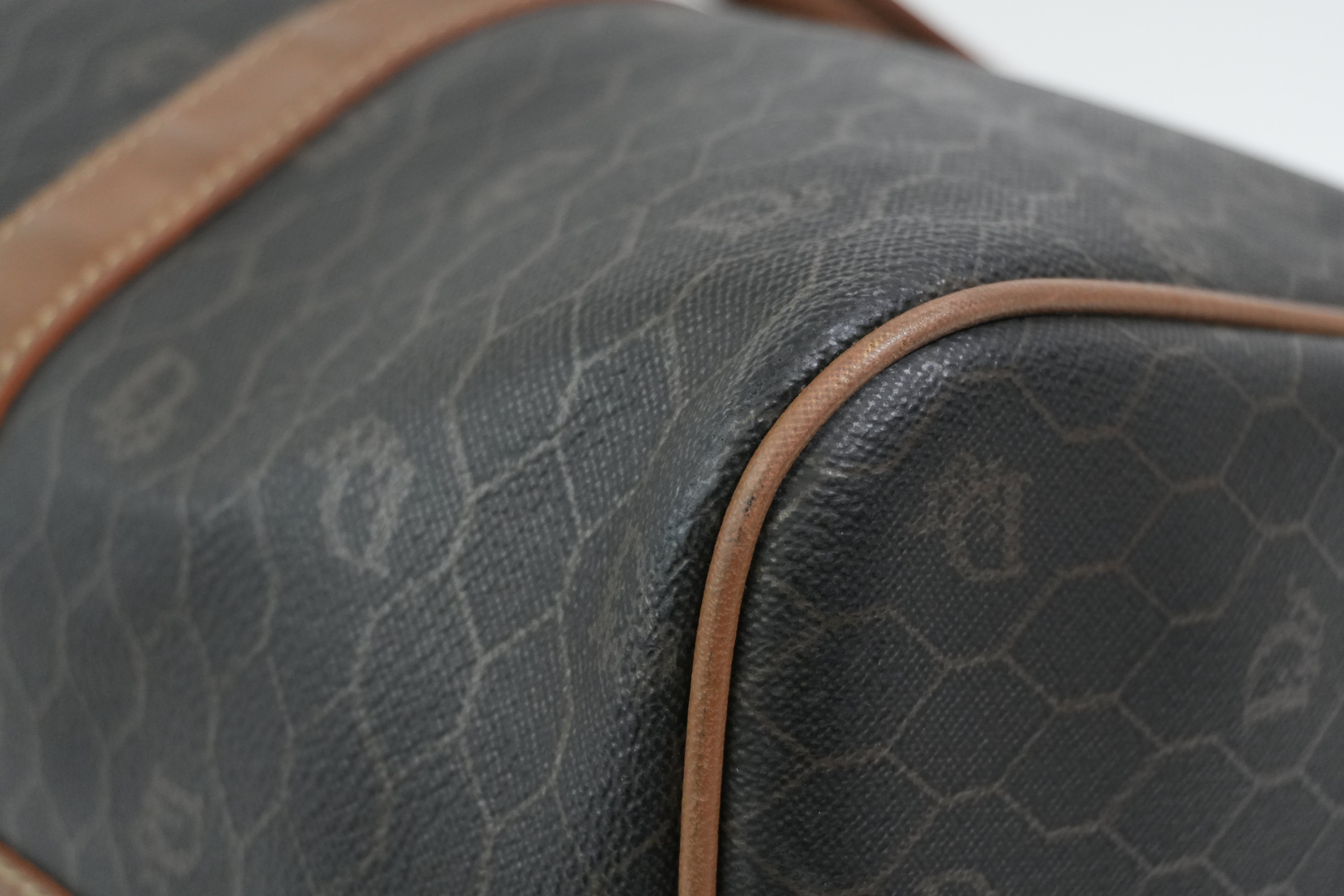 Pre-Owned Dior Honeycomb Boston Handbag Black