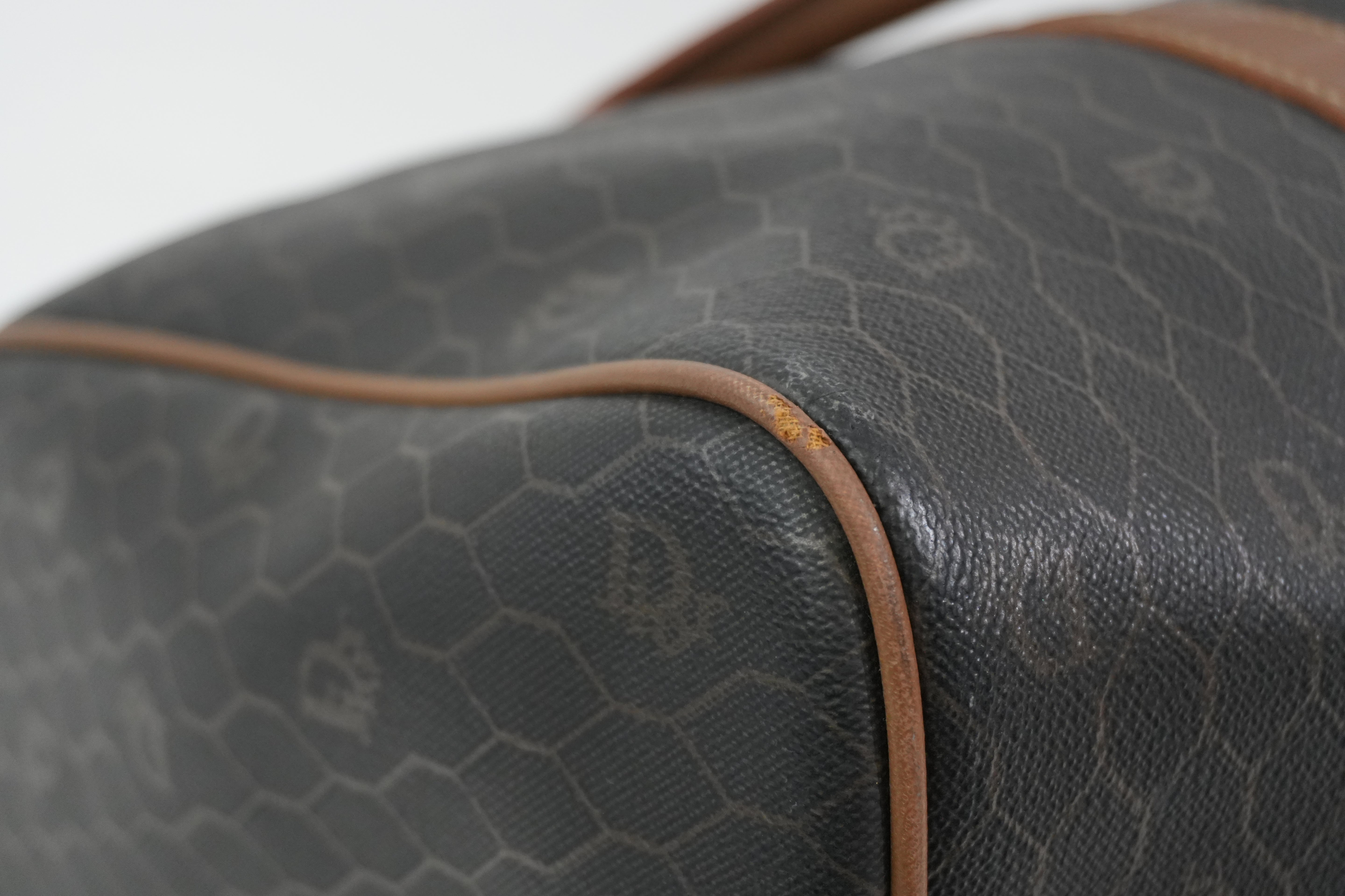 Pre-Owned Dior Honeycomb Boston Handbag Black