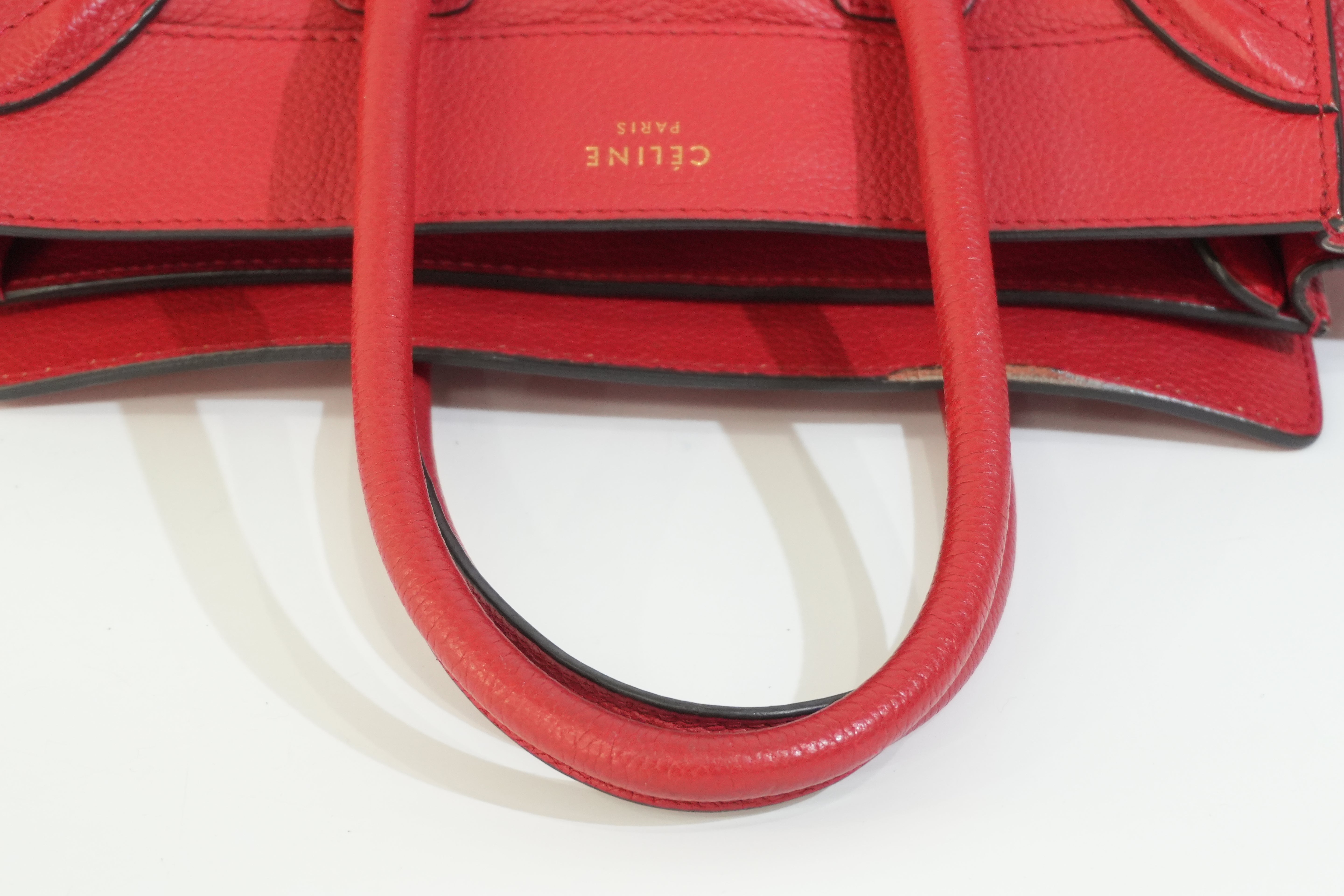 Pre-owned Celine Luggage Handbag Red