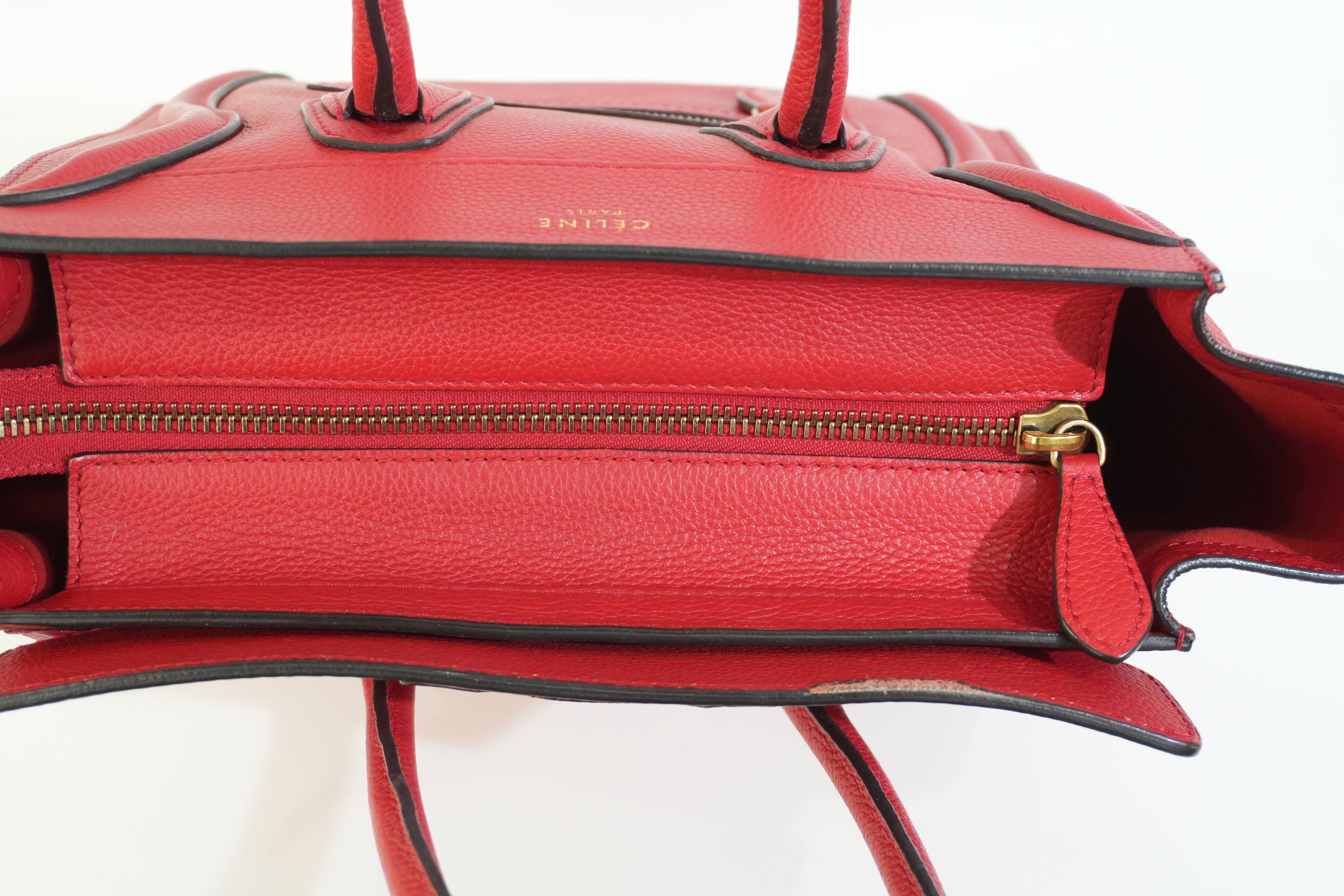 Pre-owned Celine Luggage Handbag Red