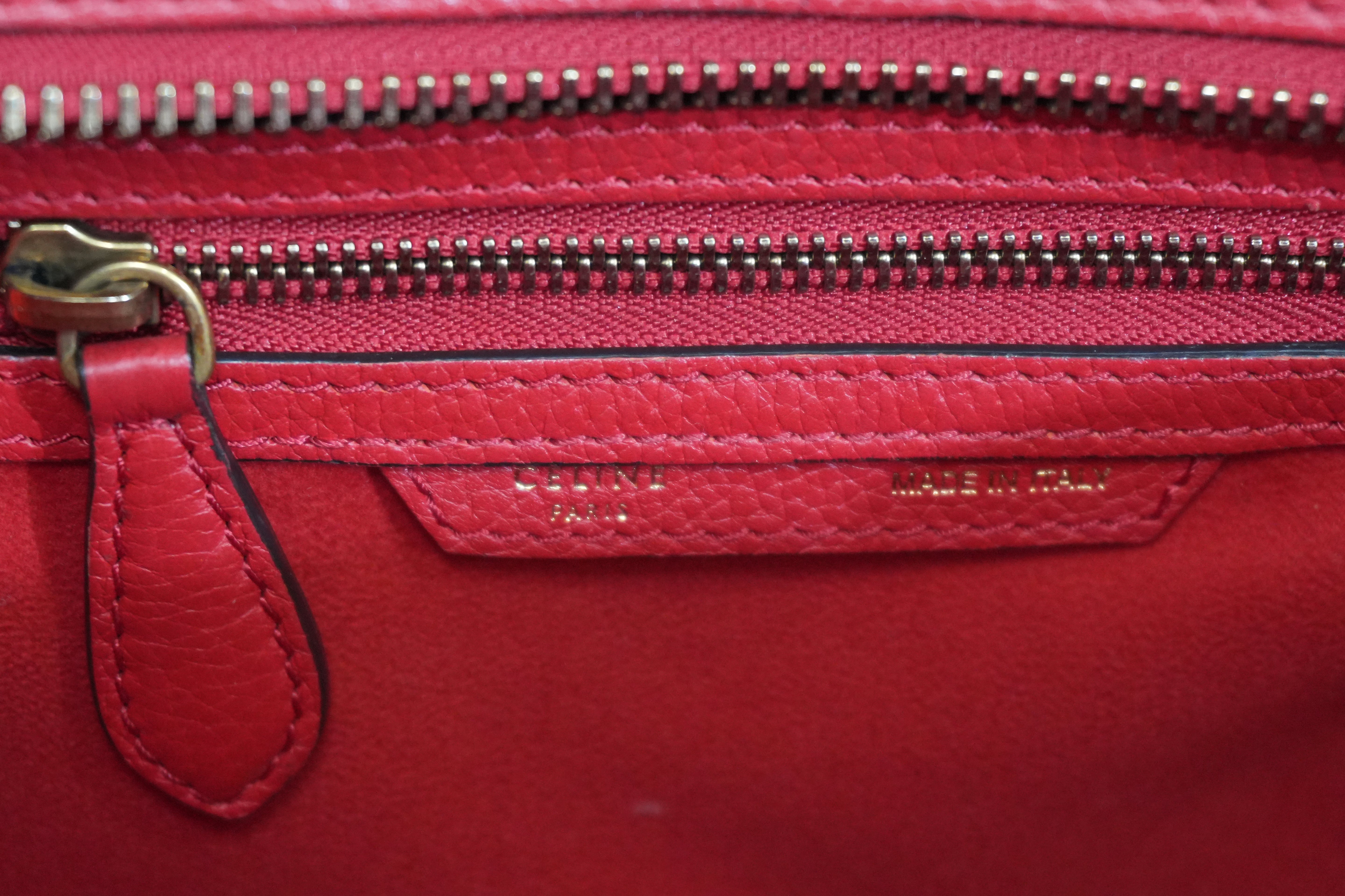 Pre-owned Celine Luggage Handbag Red