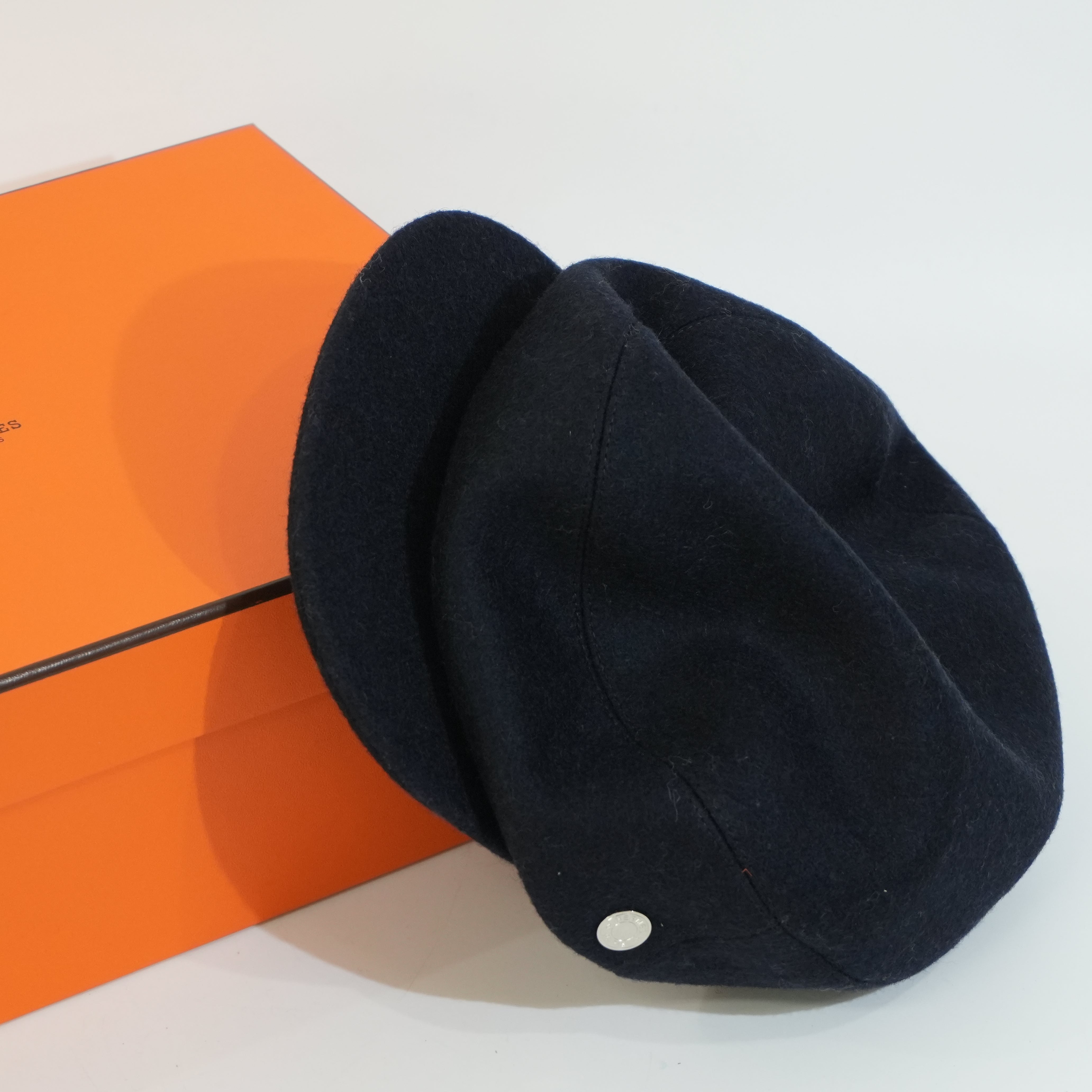 Pre-owned Hermes Hat Navy Blue