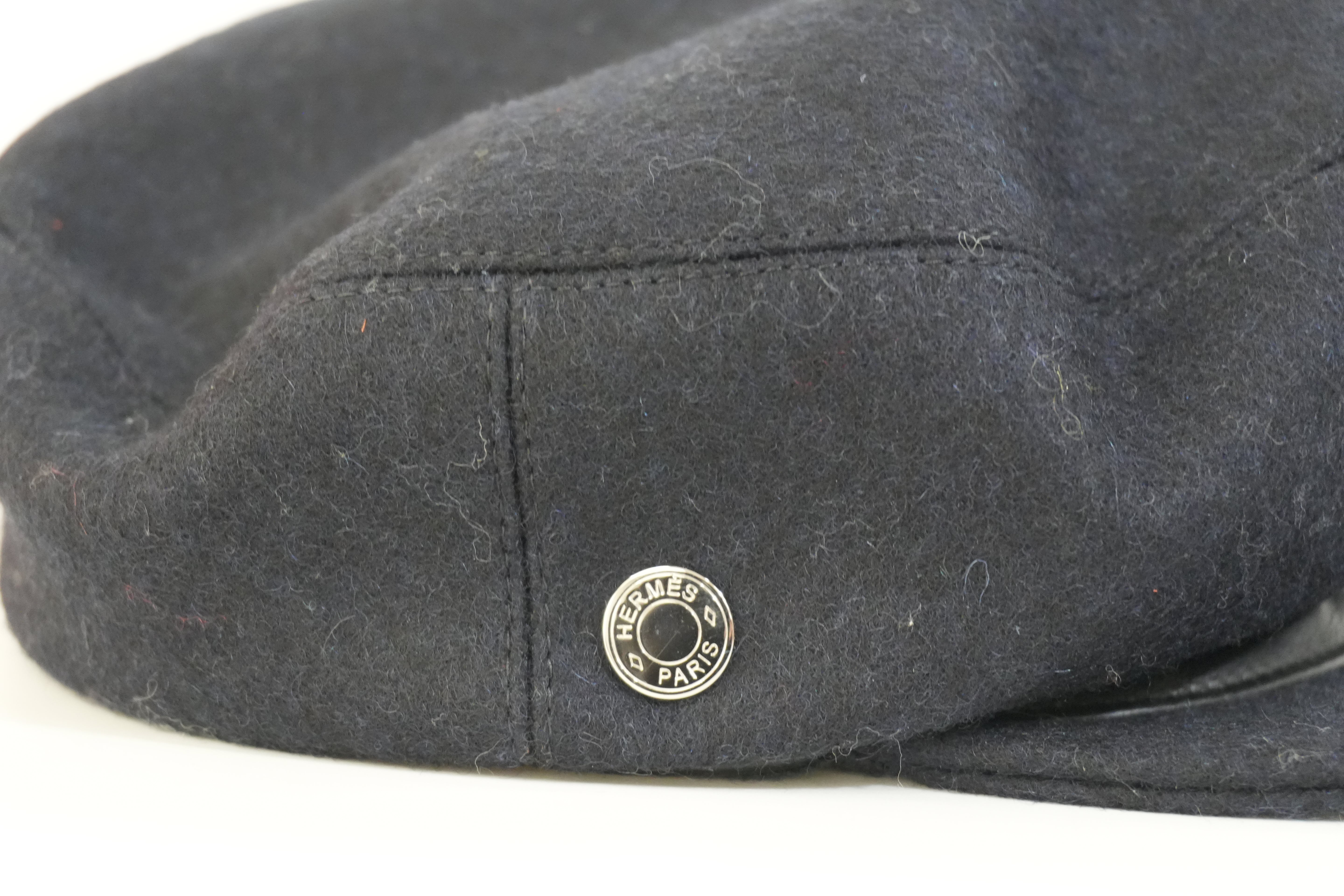 Pre-owned Hermes Hat Navy Blue