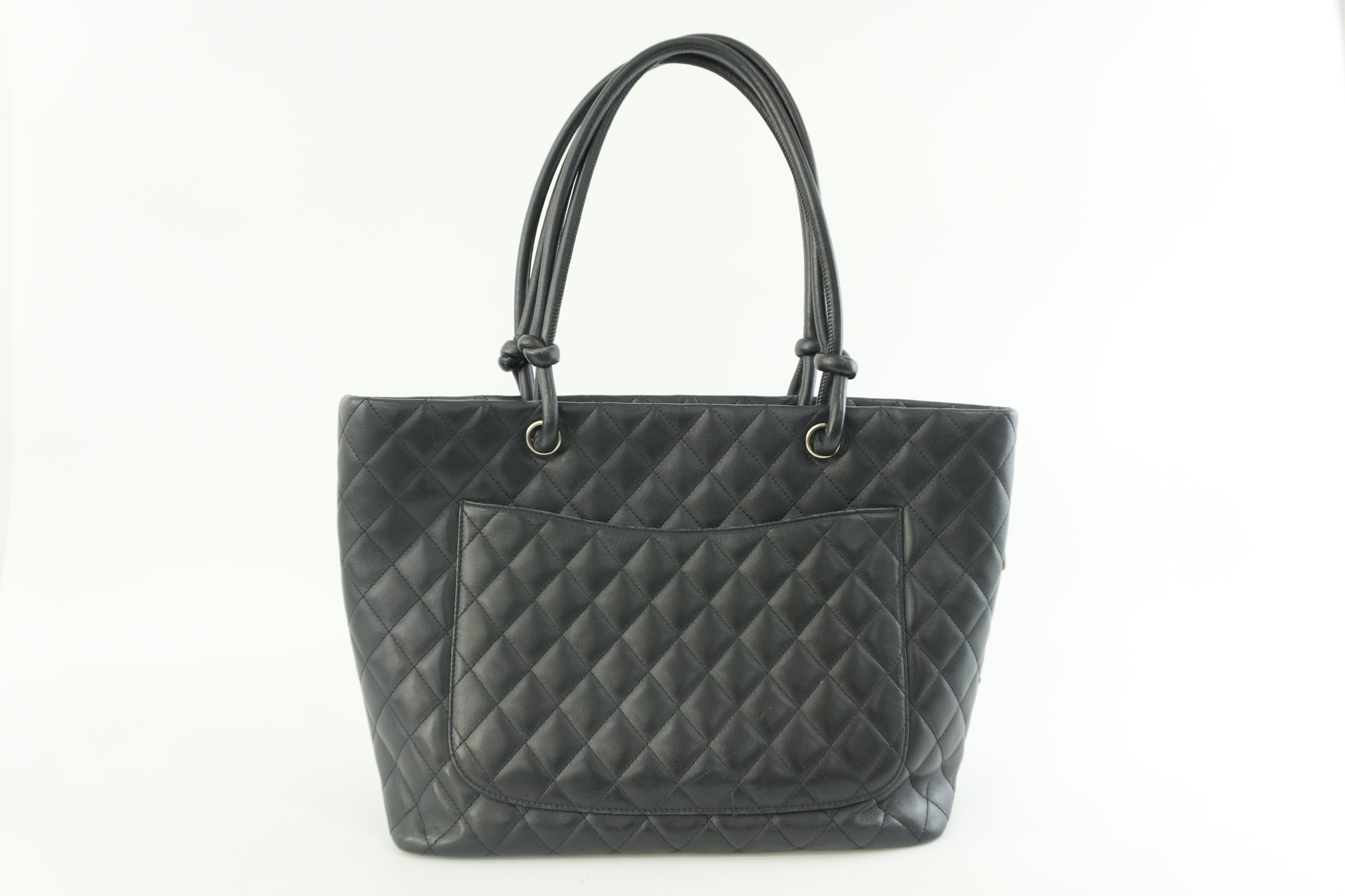 Pre-owned Chanel Leather Tote Bag Black