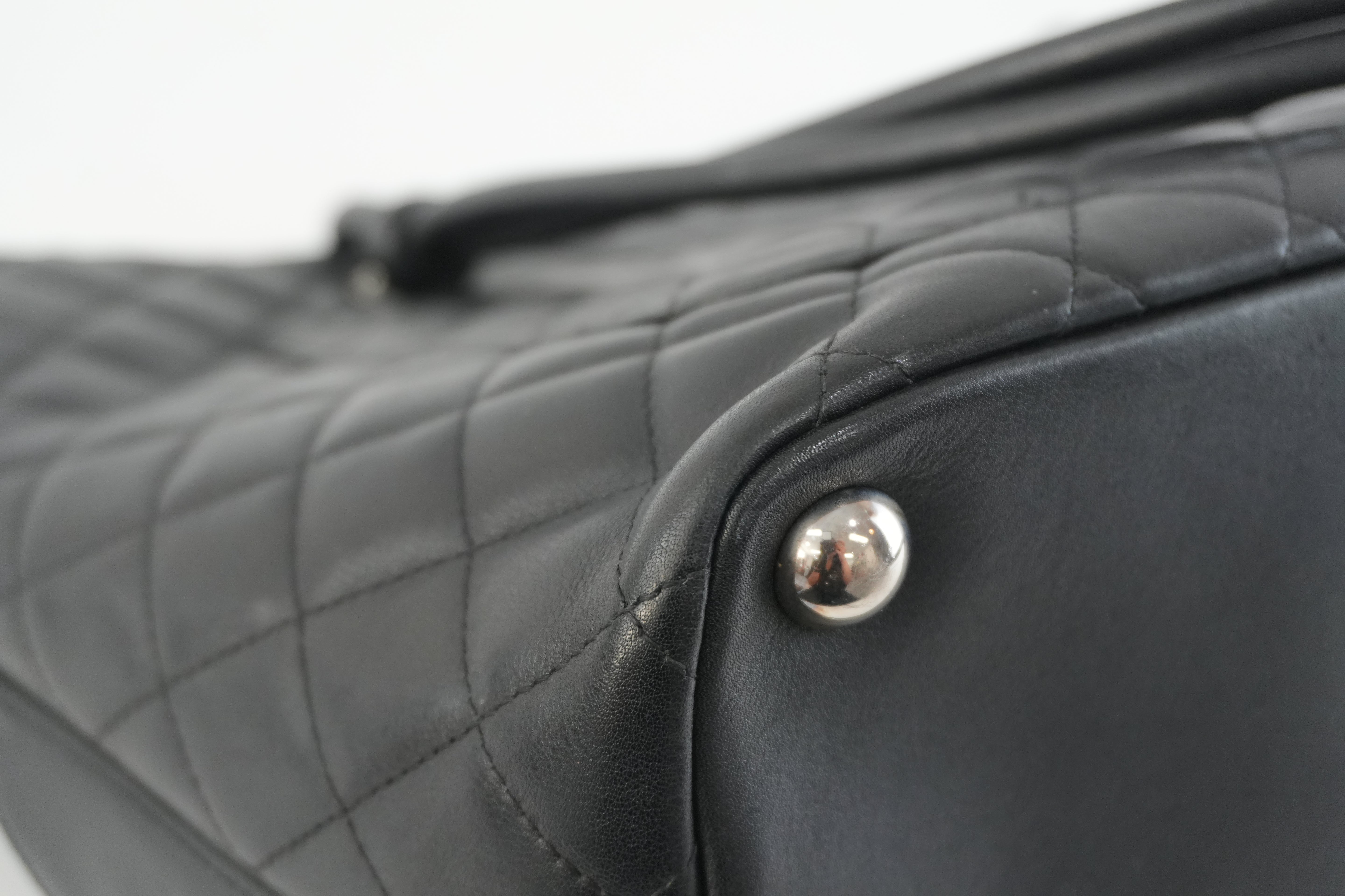 Pre-owned Chanel Leather Tote Bag Black