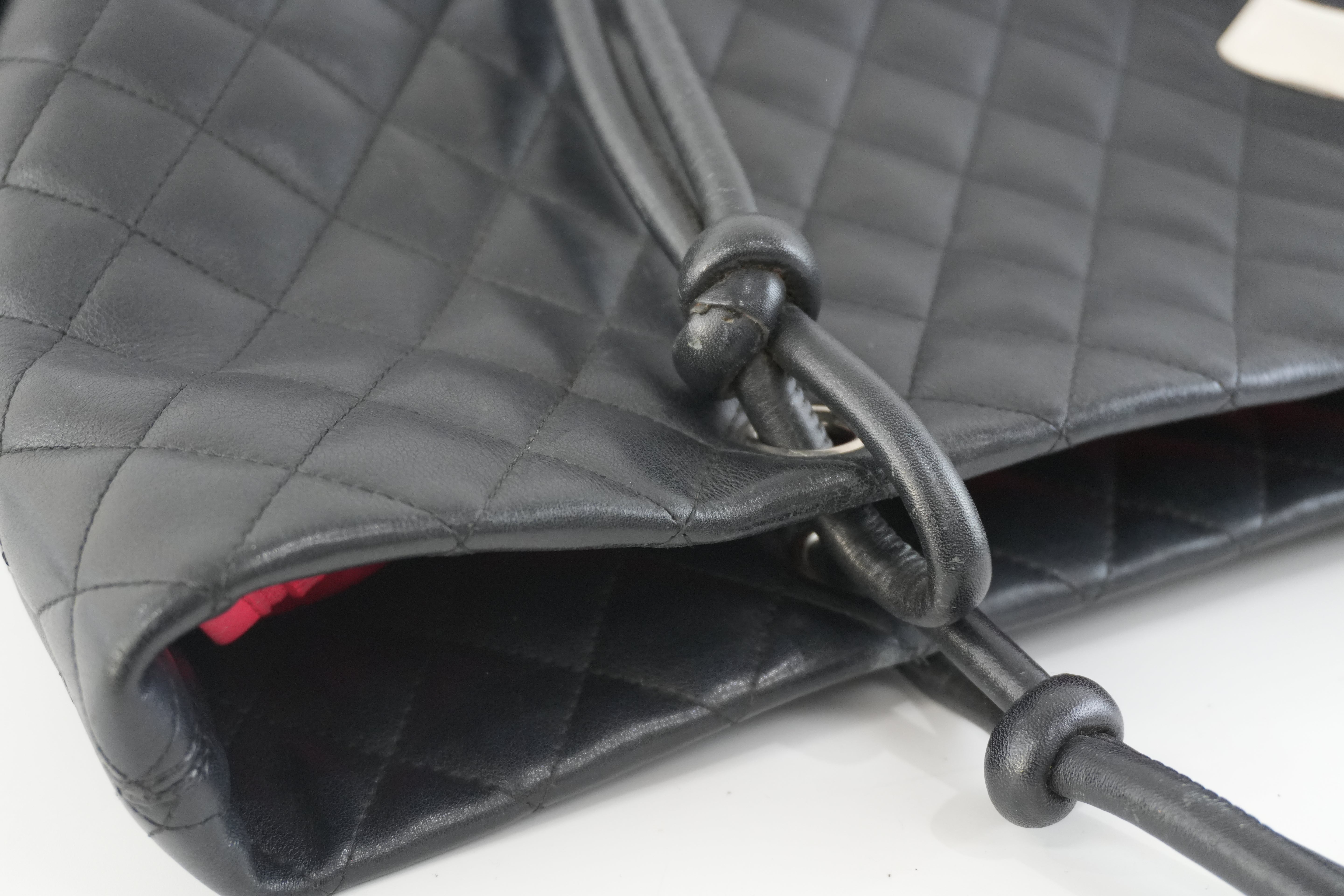 Pre-owned Chanel Leather Tote Bag Black