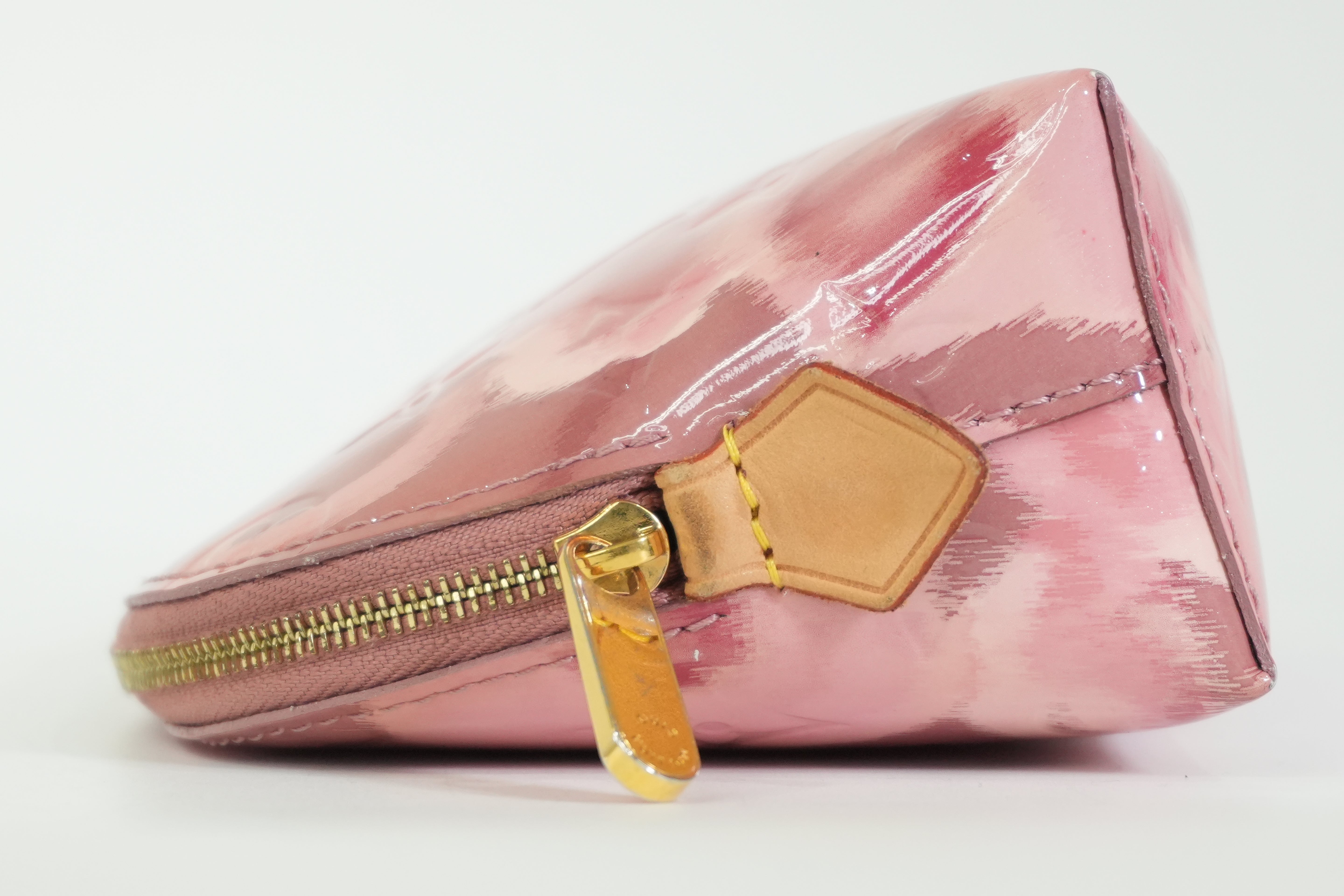 Pre-owned Louis Vuitton Vernis Cosmetic Pouch Pink