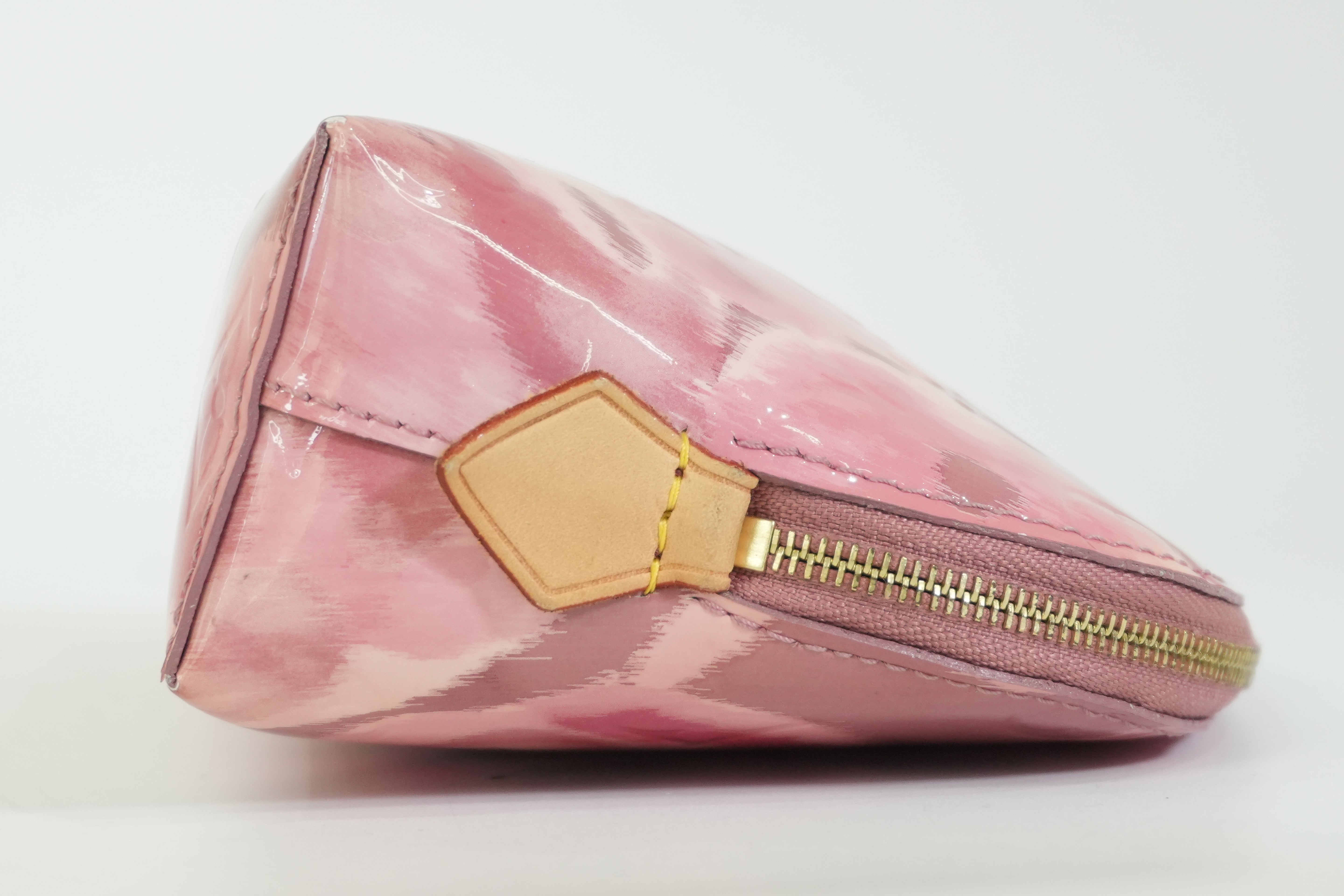 Pre-owned Louis Vuitton Vernis Cosmetic Pouch Pink