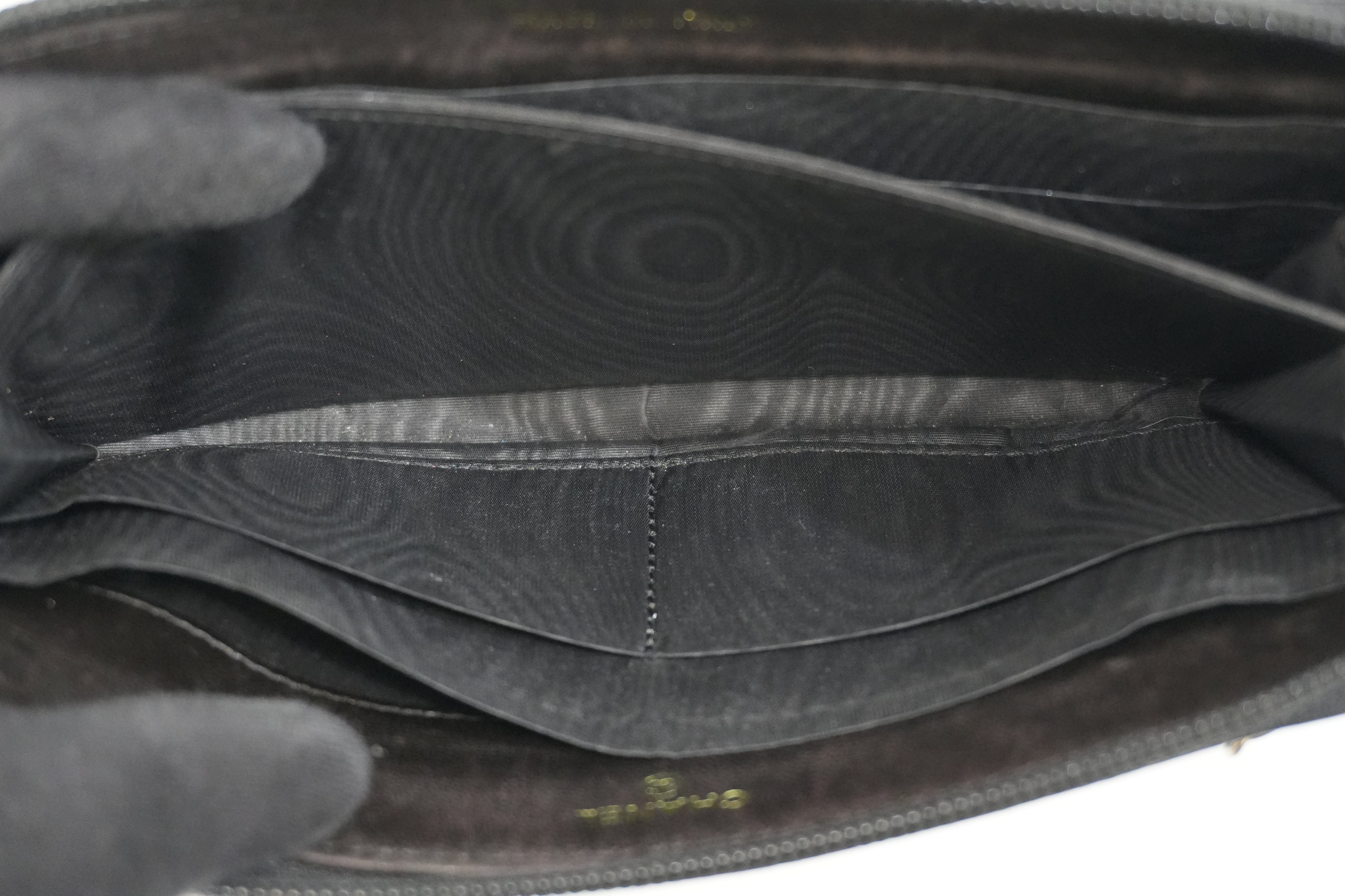 Pre-owned Chanel Caviar Skin Zippy Long Wallet Black