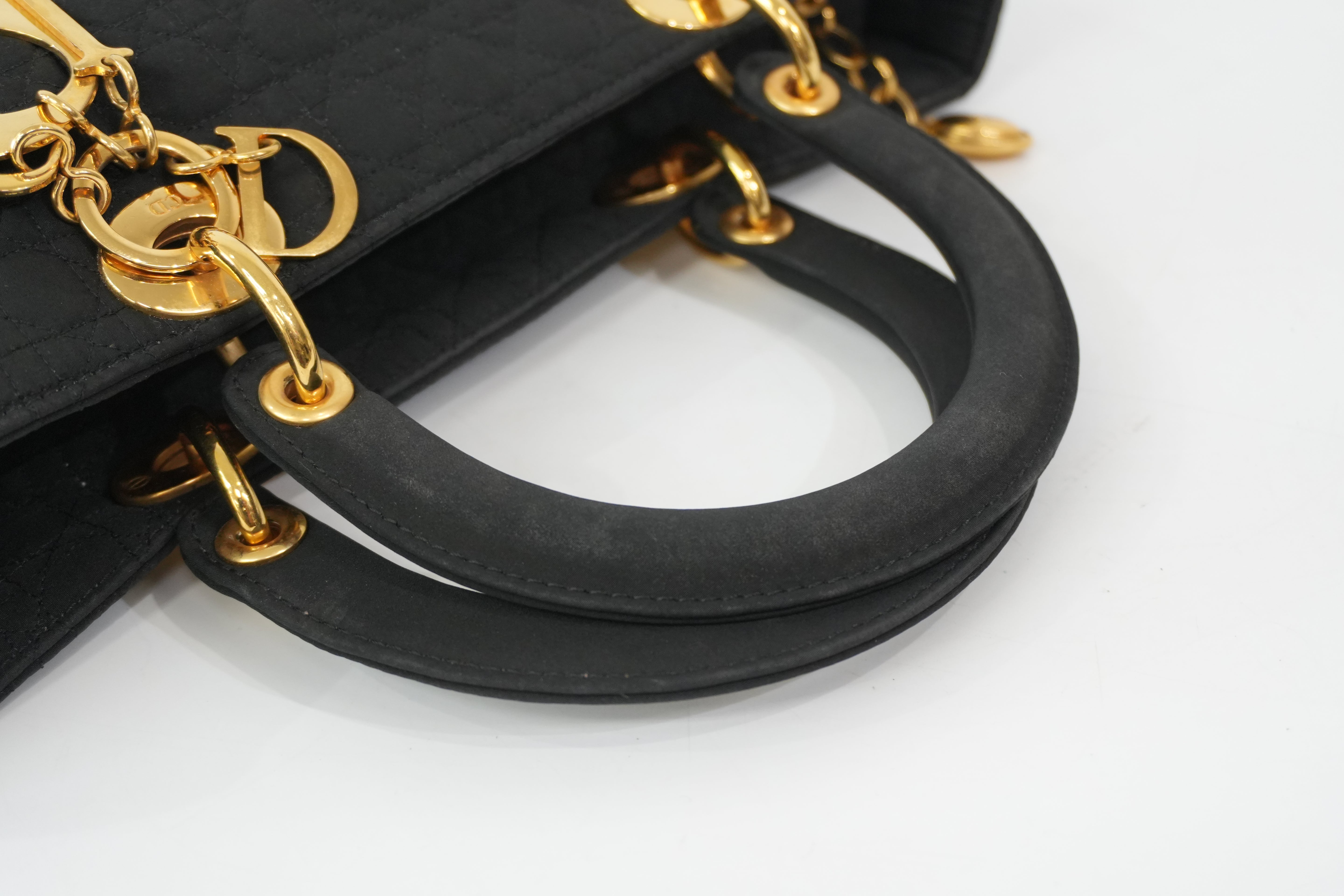 Pre-Owned Dior Quilted Cannage Handbag Black