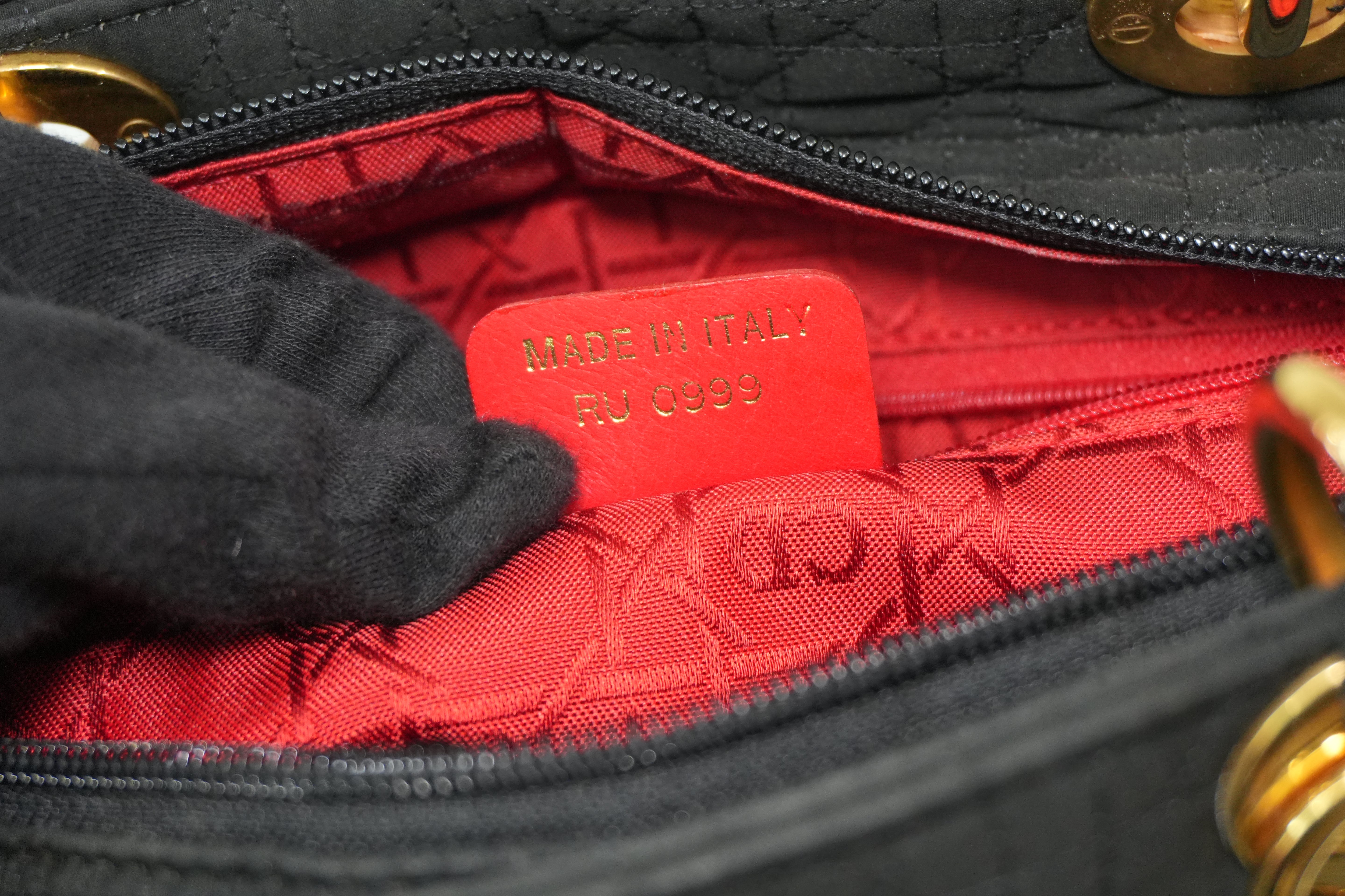 Pre-Owned Dior Quilted Cannage Handbag Black