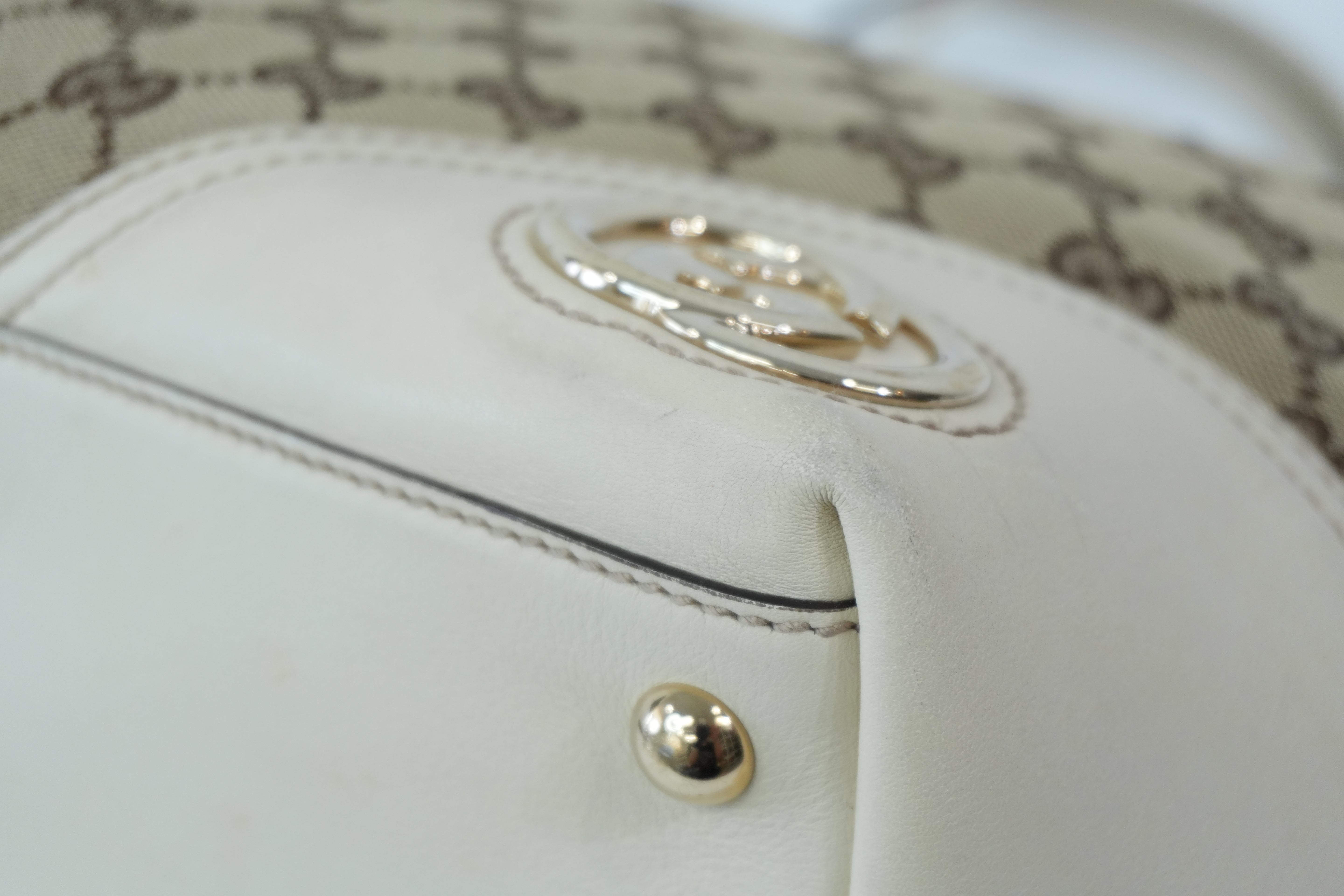 Pre-Owned Gucci Tote Bag White