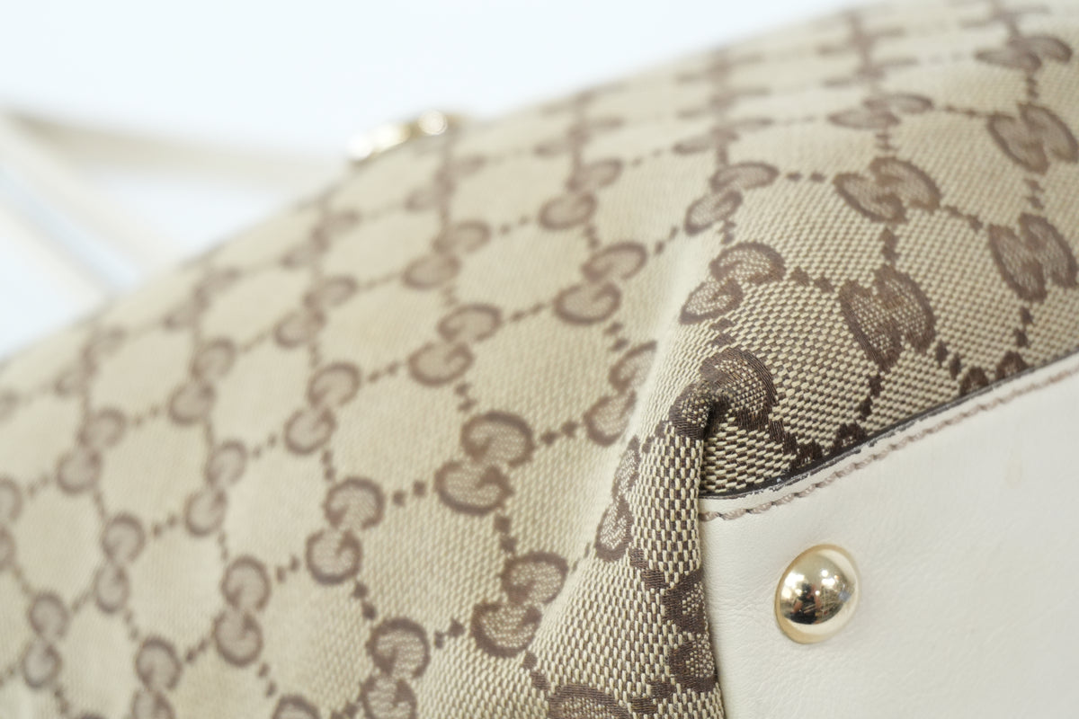 Pre-Owned Gucci Tote Bag White