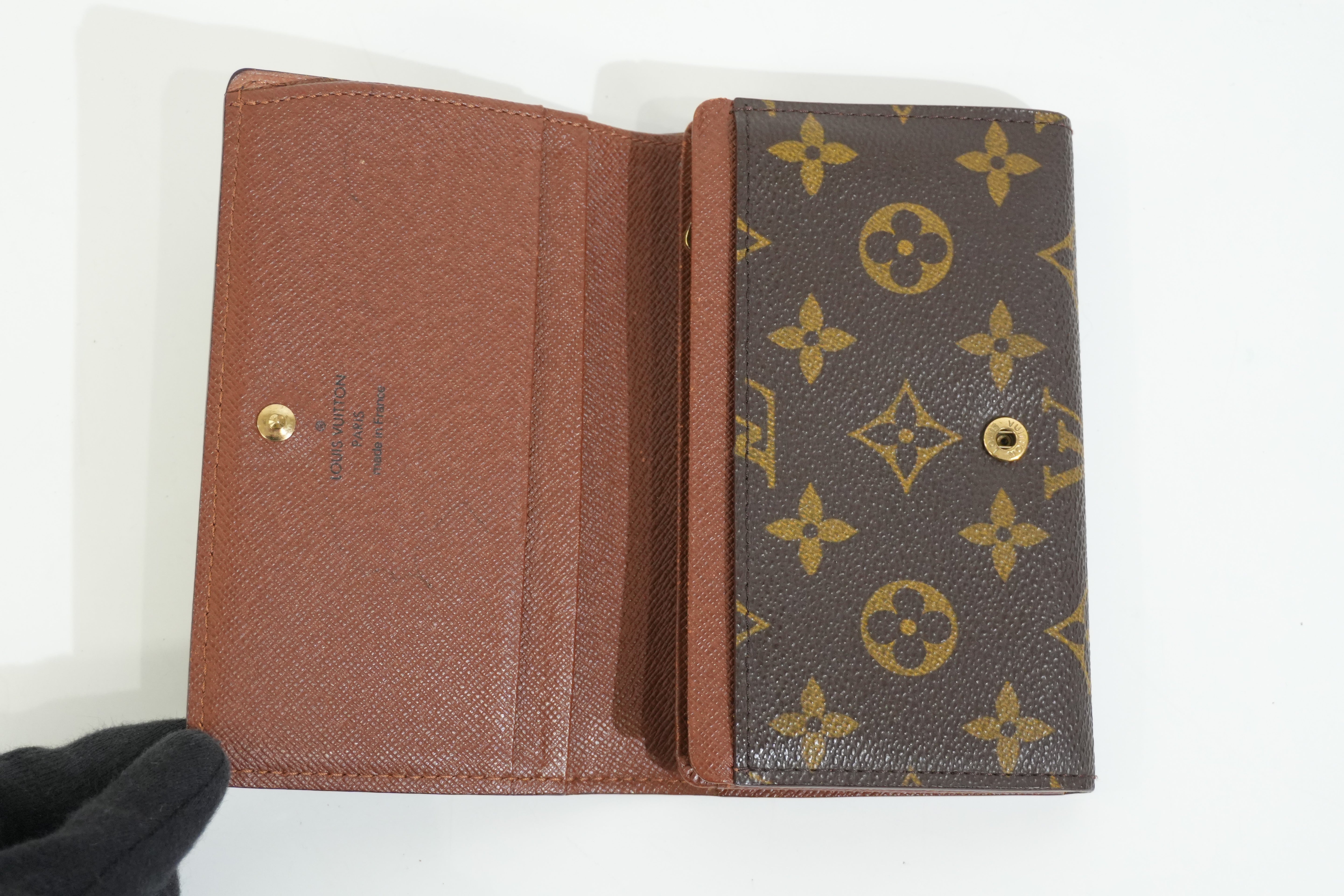 Pre-owned Louis Vuitton Monogram Porte Tressor Short Wallet