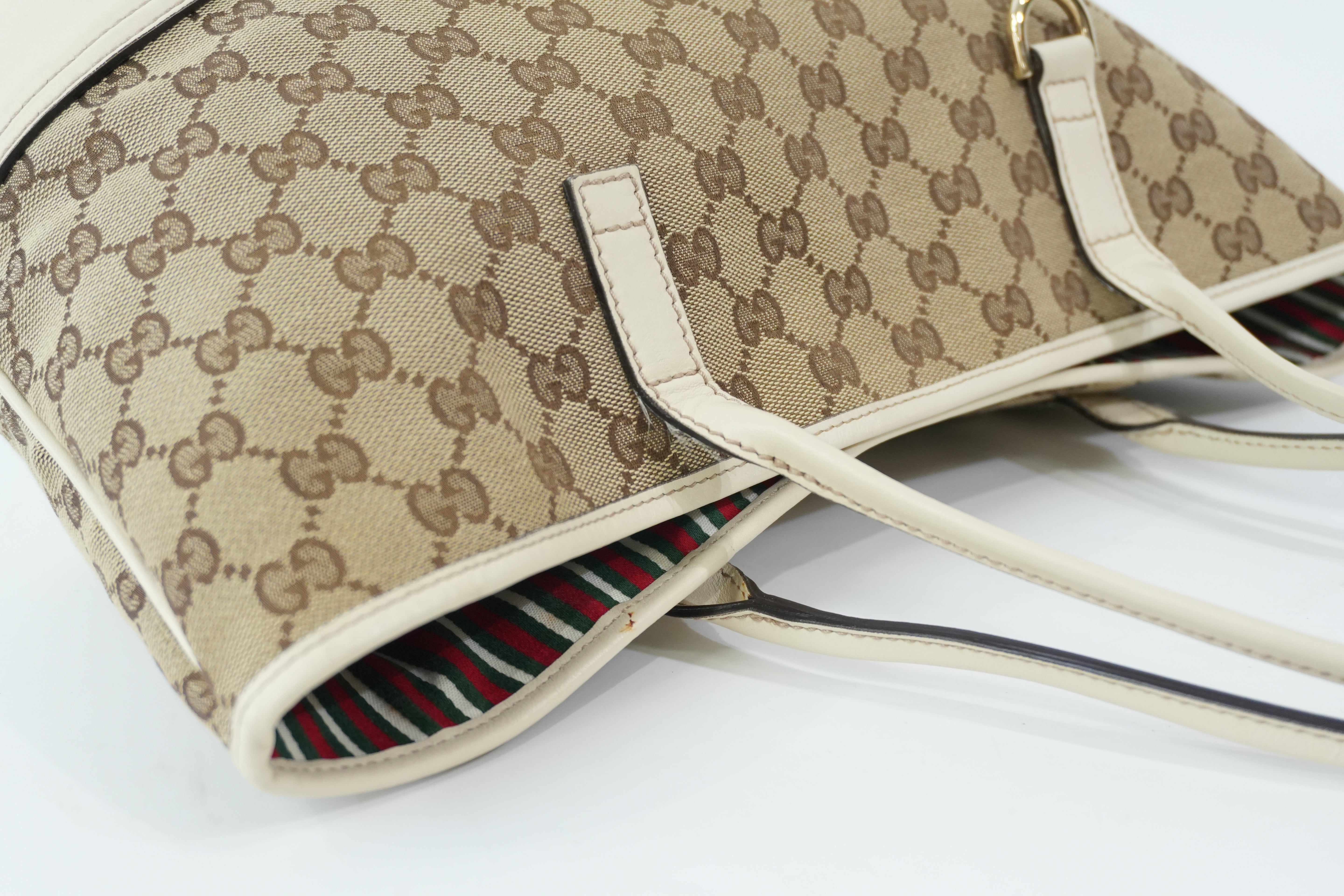 Pre-Owned Gucci Tote Bag White