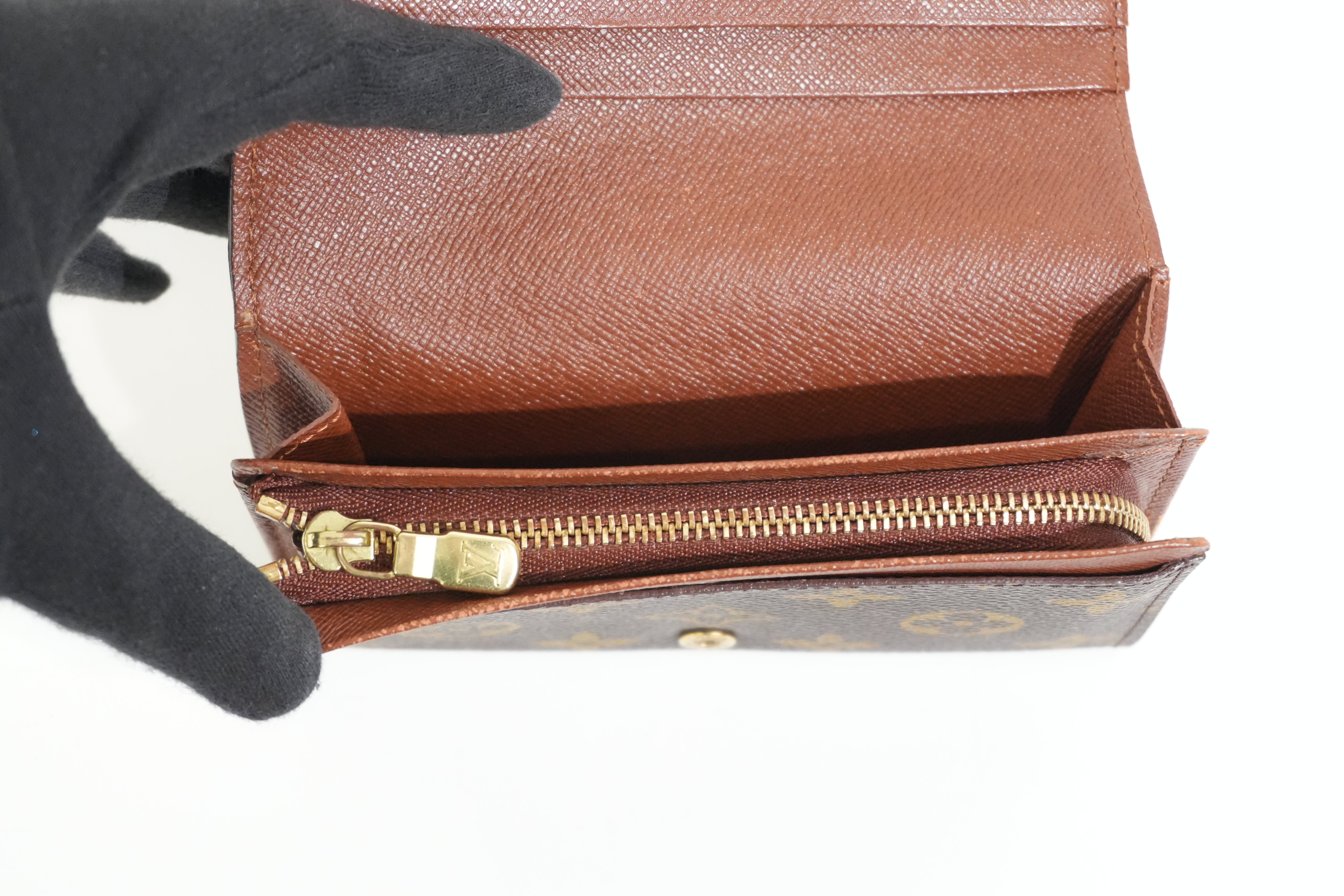 Pre-owned Louis Vuitton Monogram Porte Tressor Short Wallet