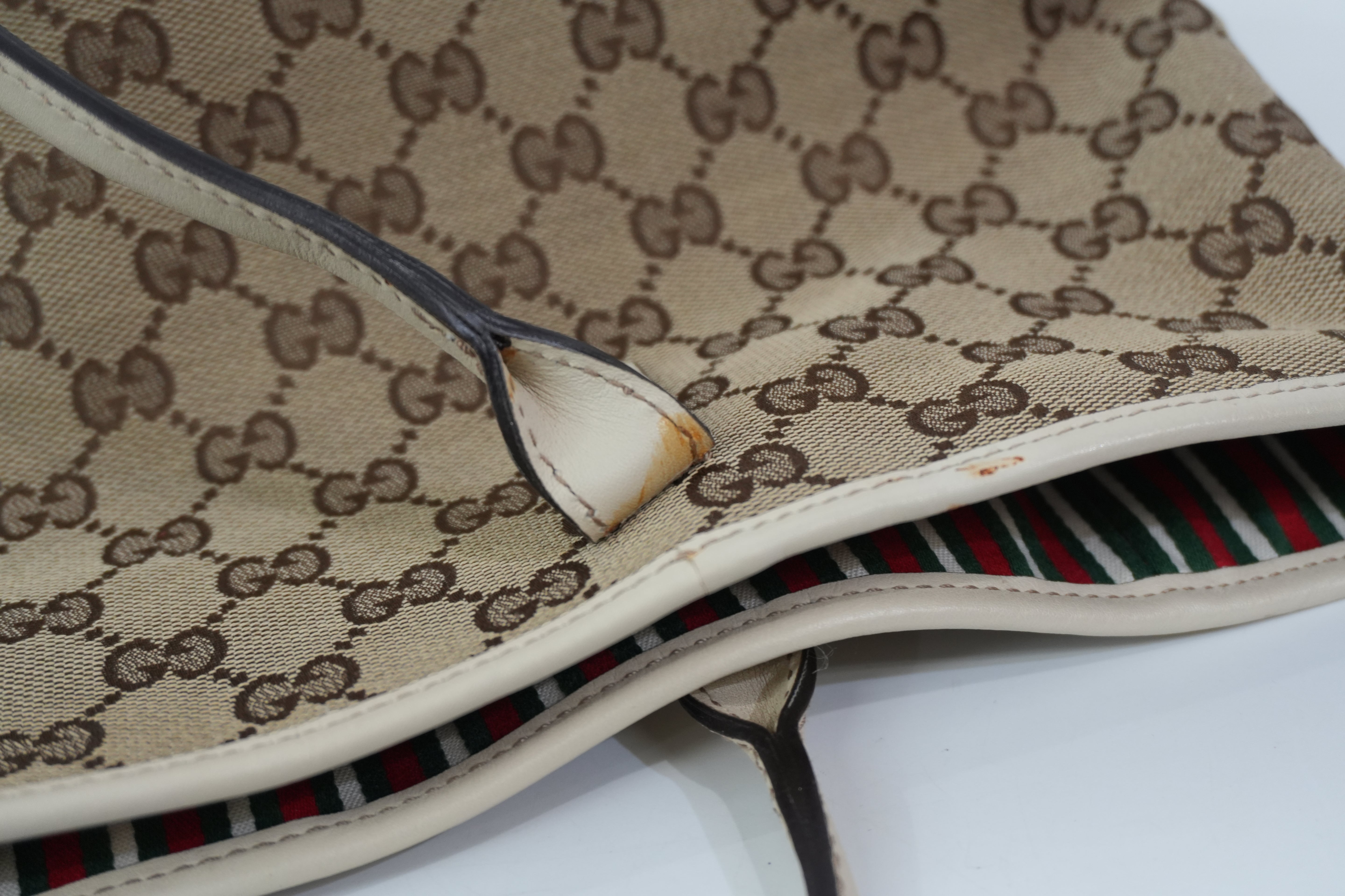 Pre-Owned Gucci Tote Bag White