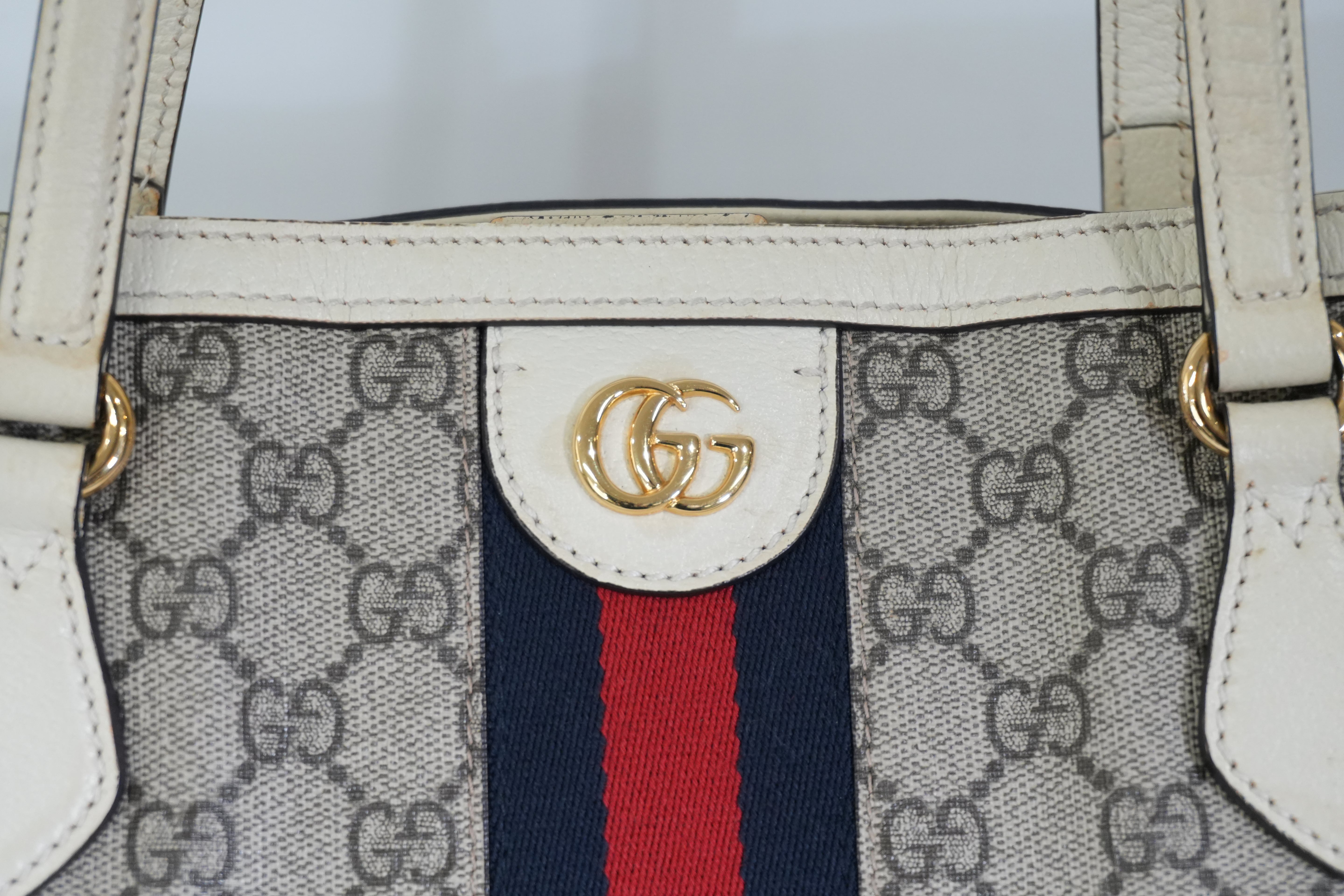 Pre-owned Gucci Guccisima Tote Bag White