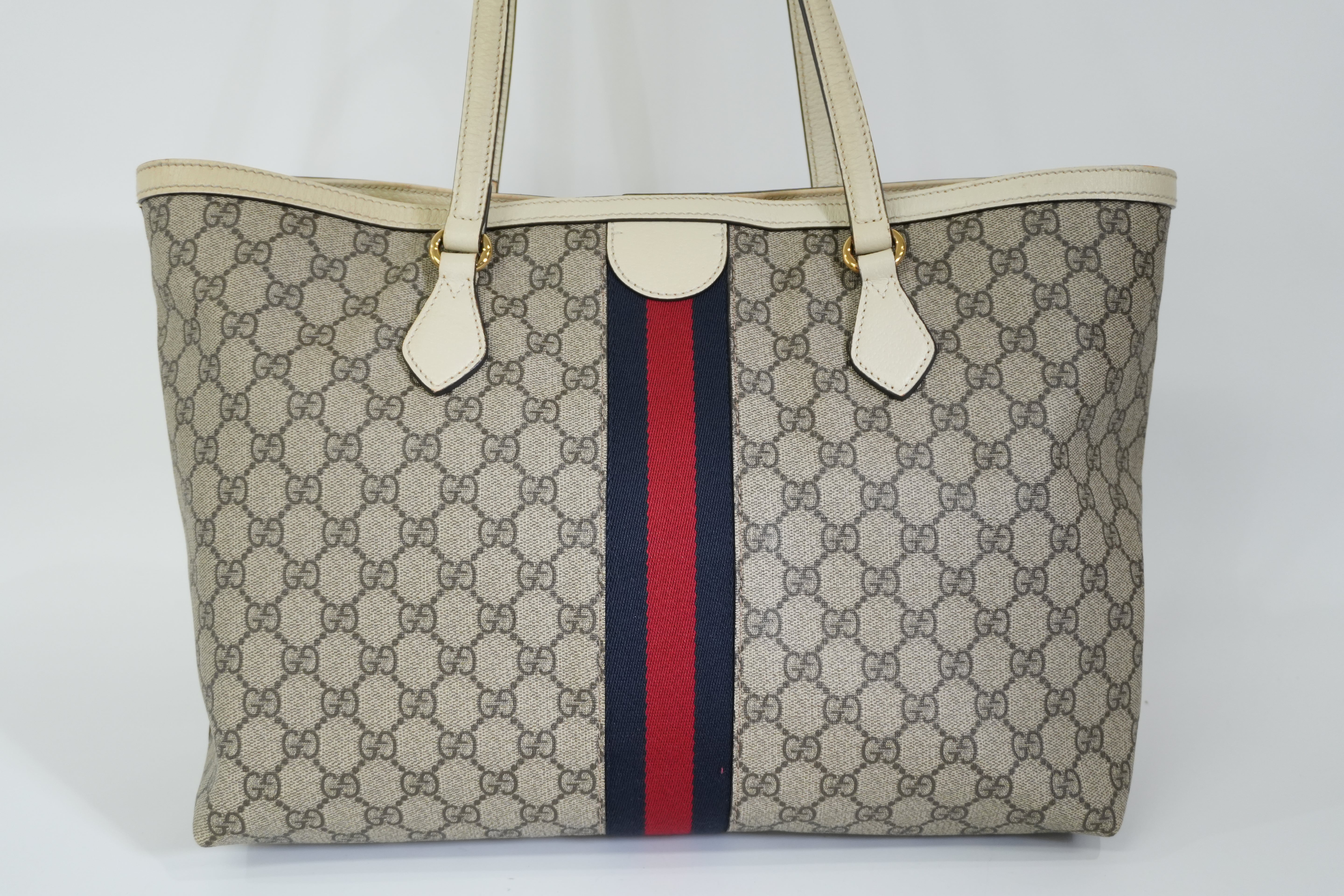 Pre-owned Gucci Guccisima Tote Bag White