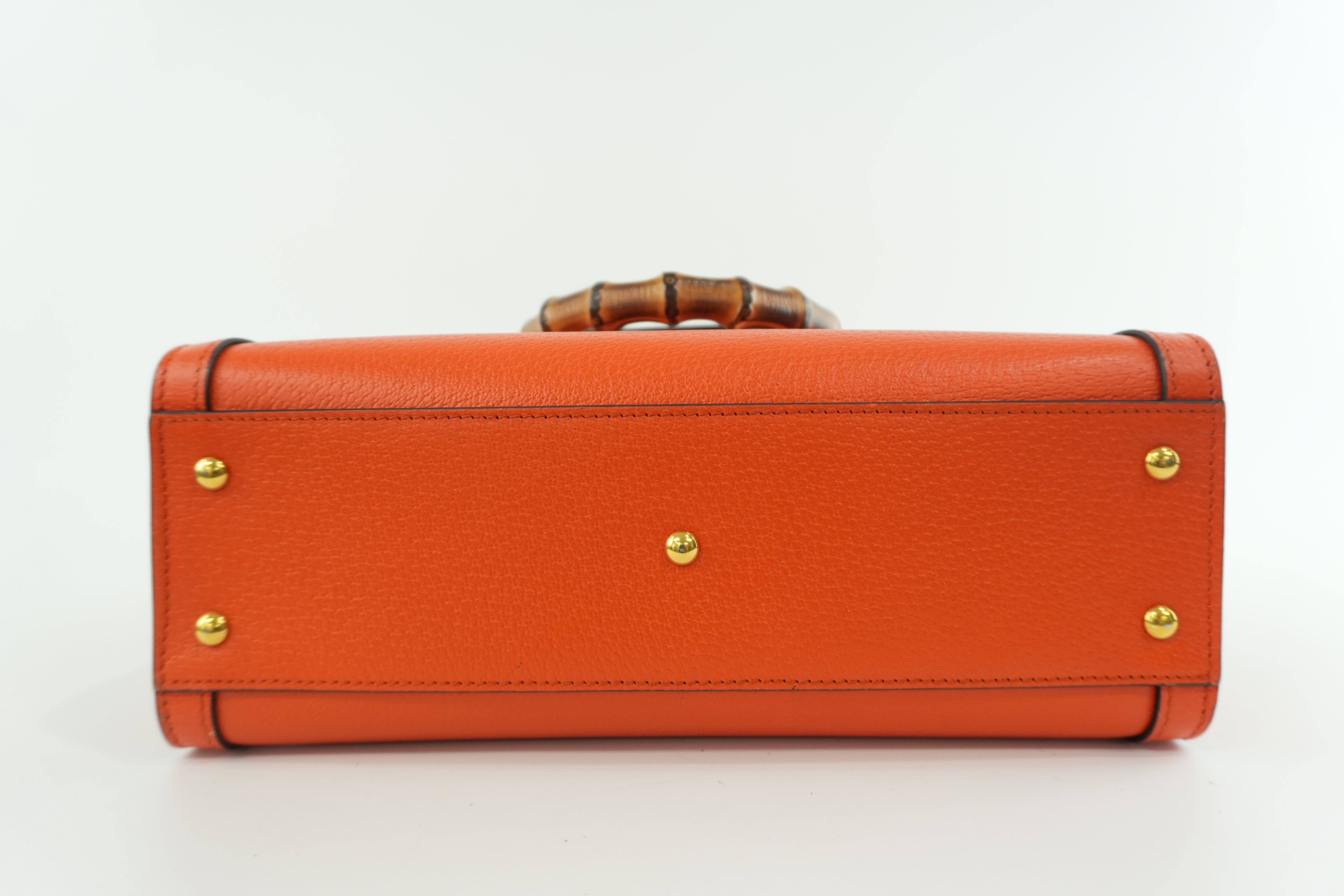 Gucci Diana Medium Tote Bag Orange Used