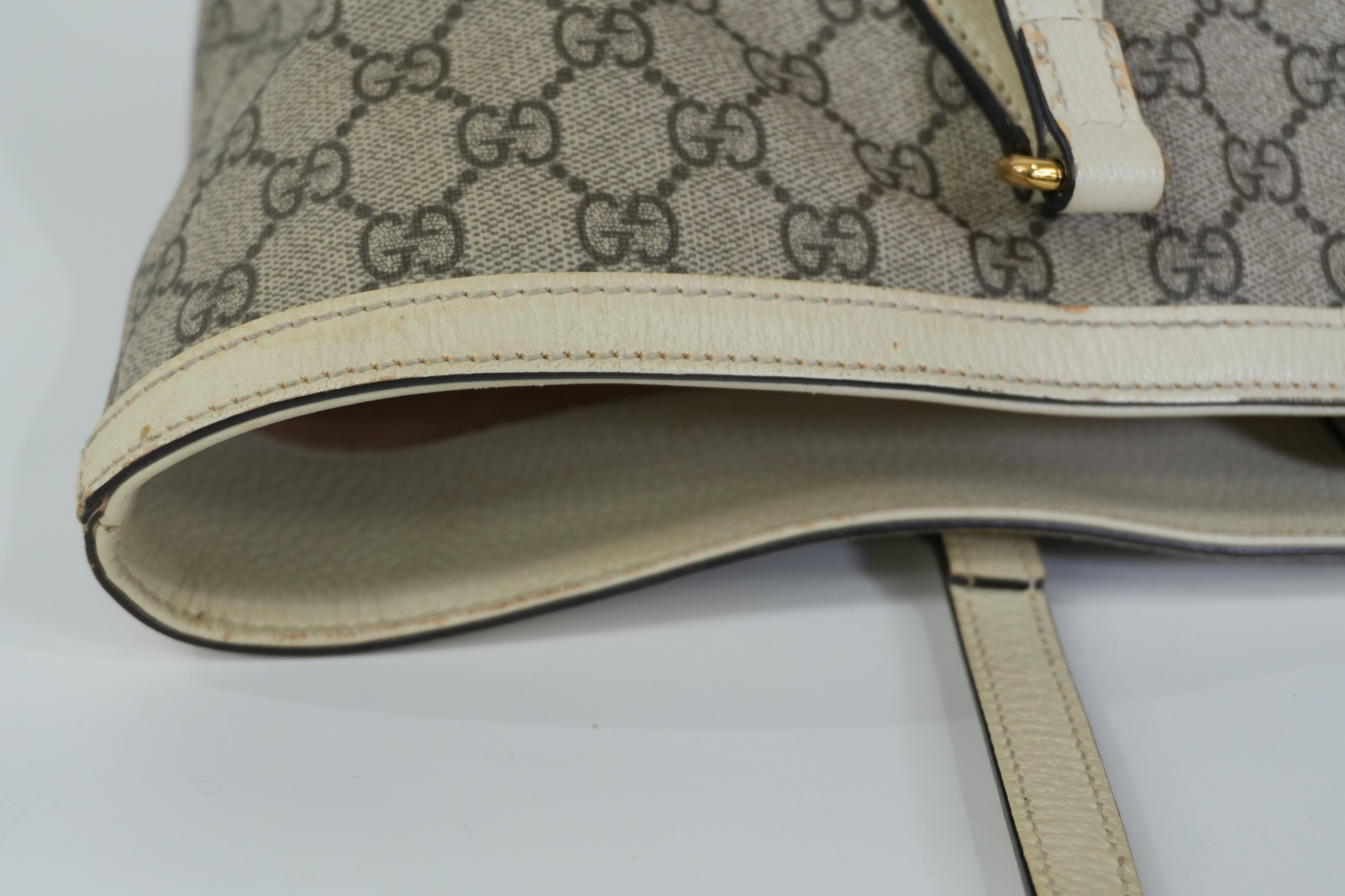 Pre-owned Gucci Guccisima Tote Bag White