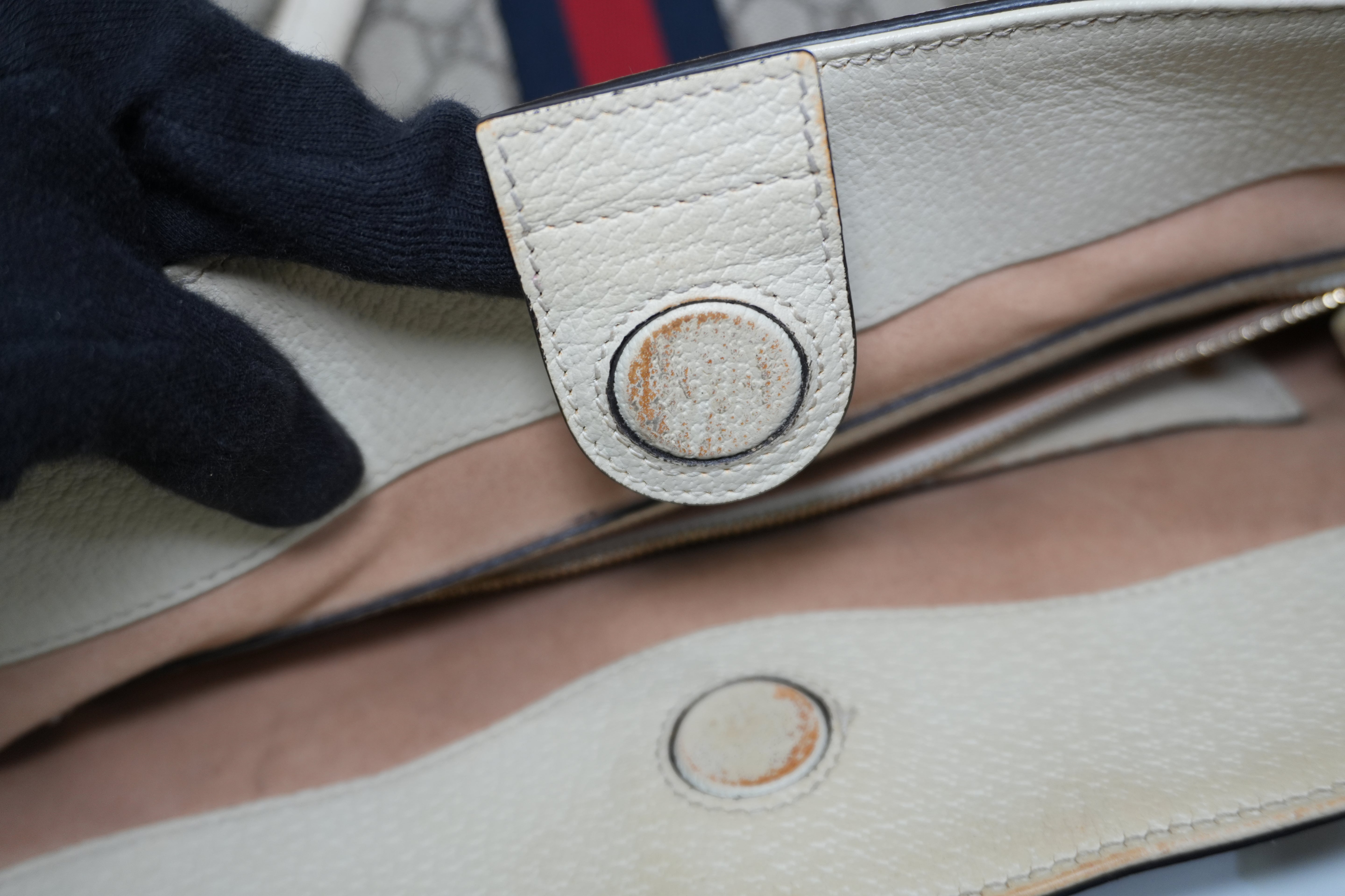 Pre-owned Gucci Guccisima Tote Bag White