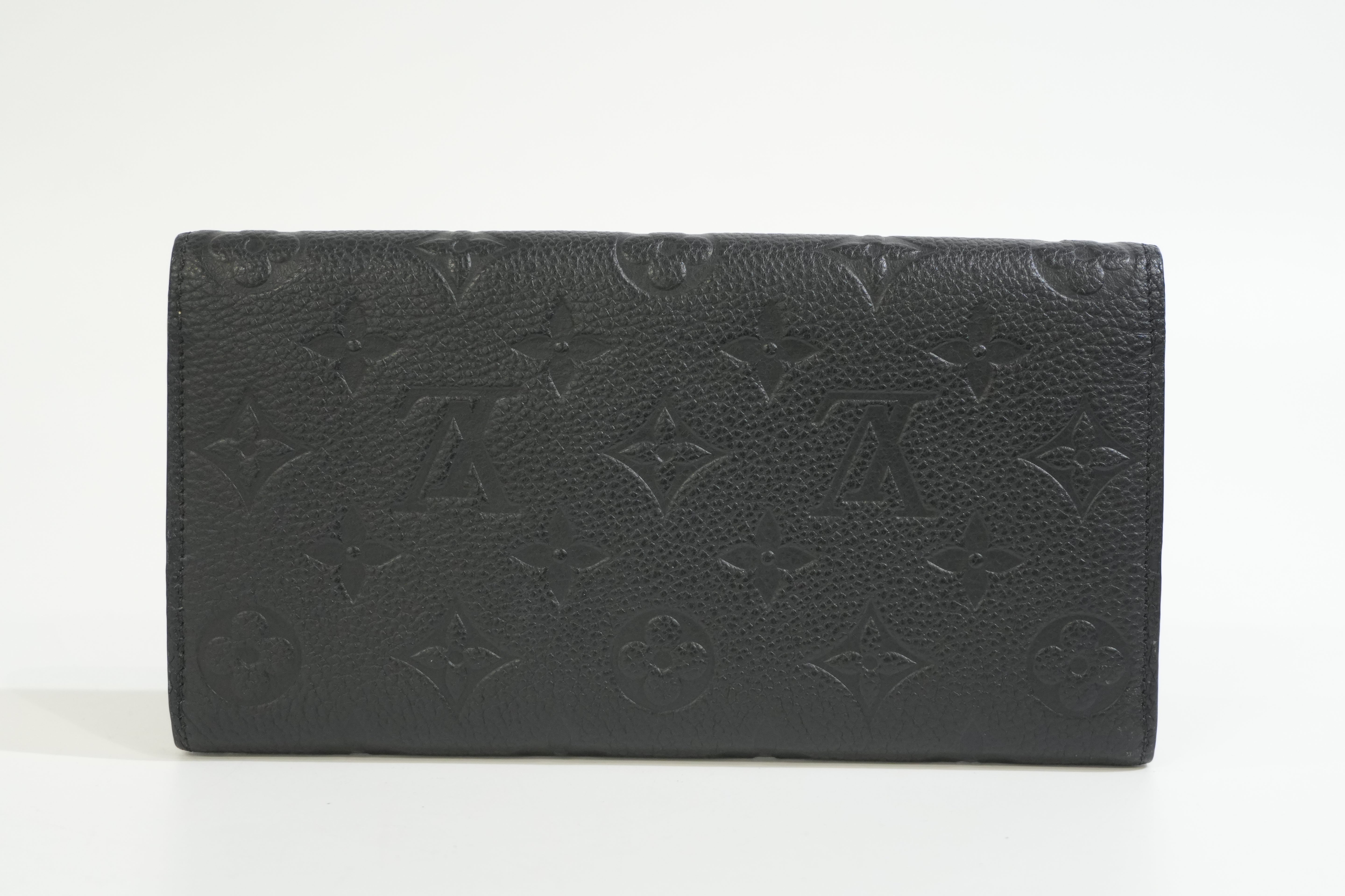 Pre-owned Louis Vuitton Empriente Emillie Wallet Navy Blue