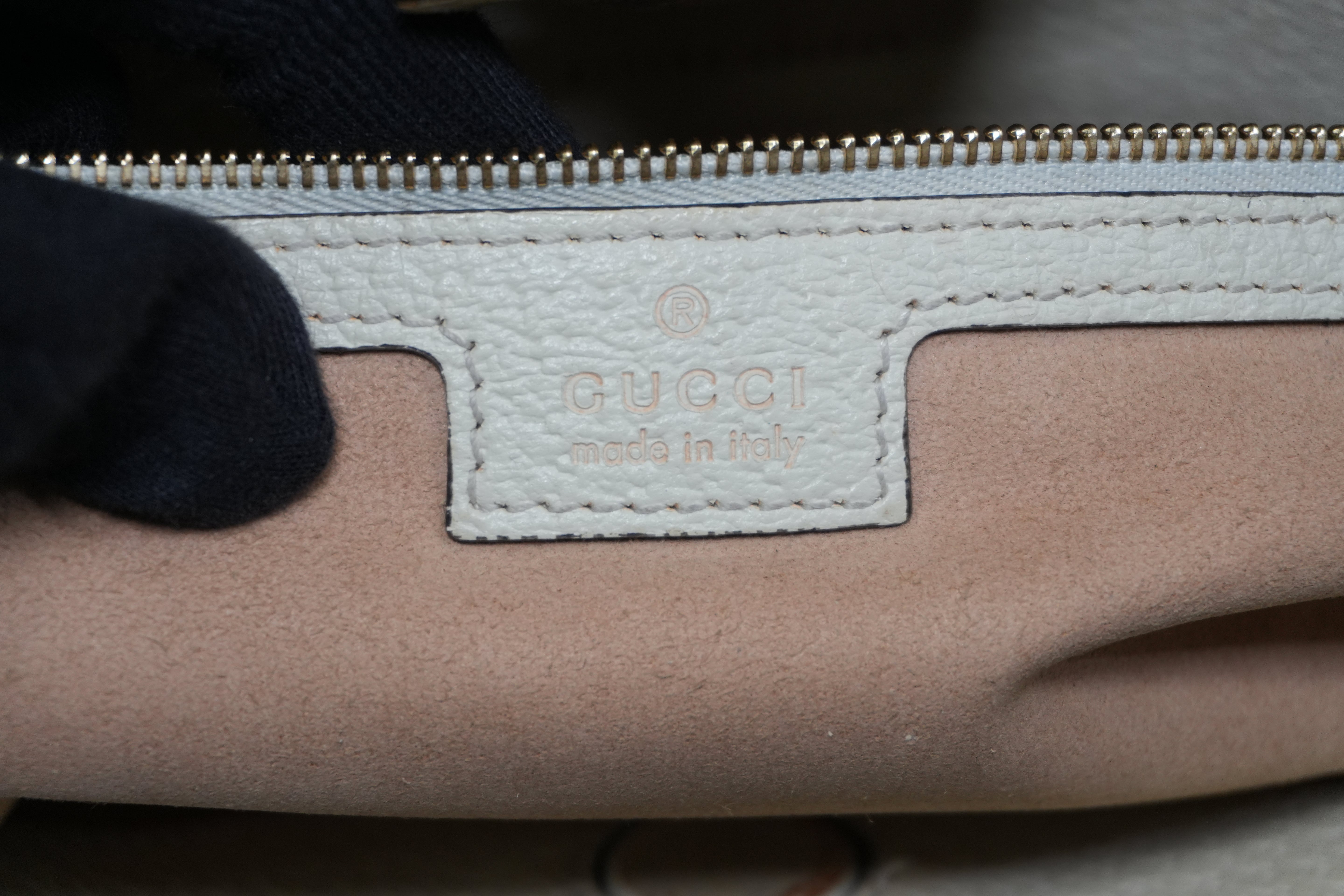 Pre-owned Gucci Guccisima Tote Bag White