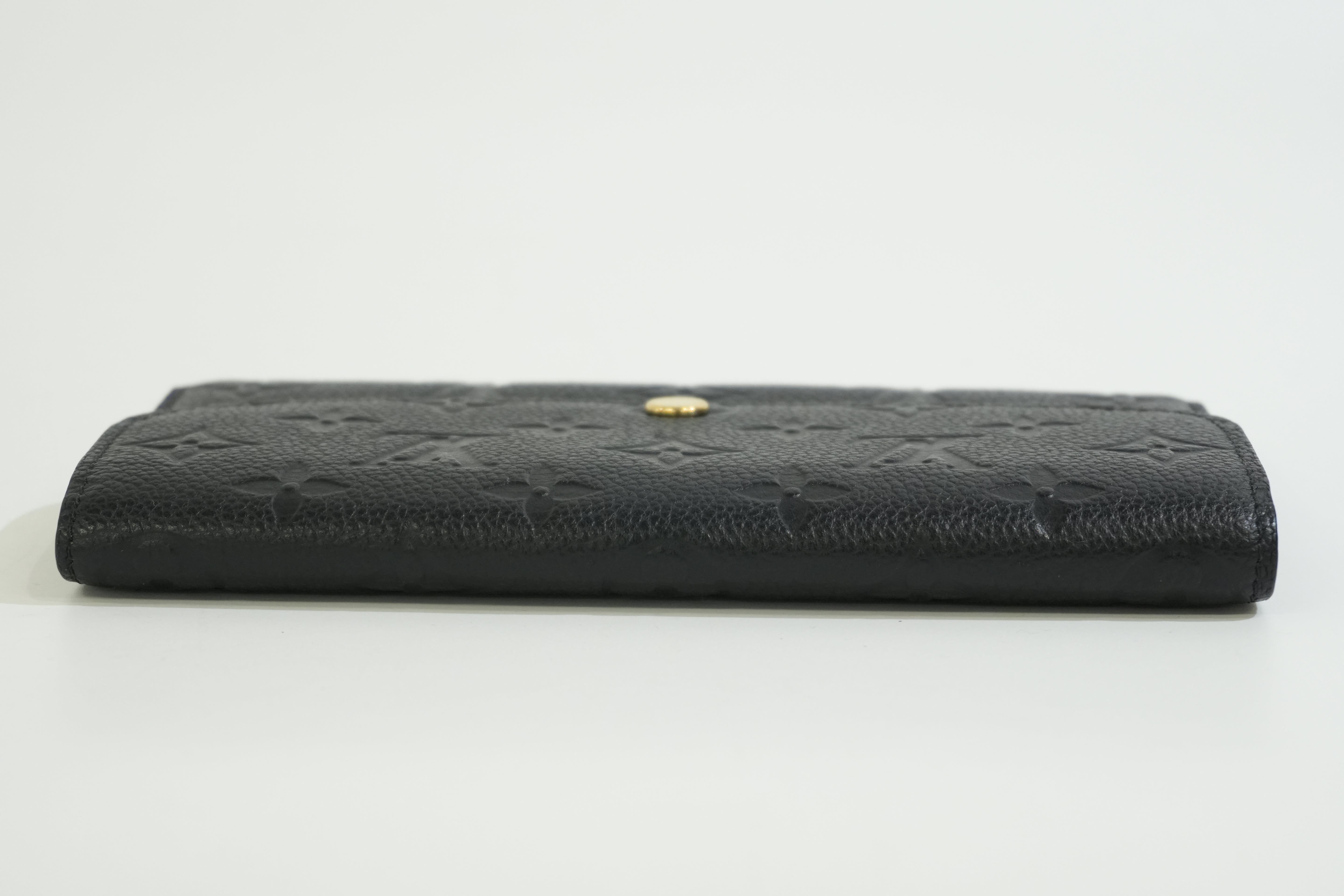 Pre-owned Louis Vuitton Empriente Emillie Wallet Navy Blue