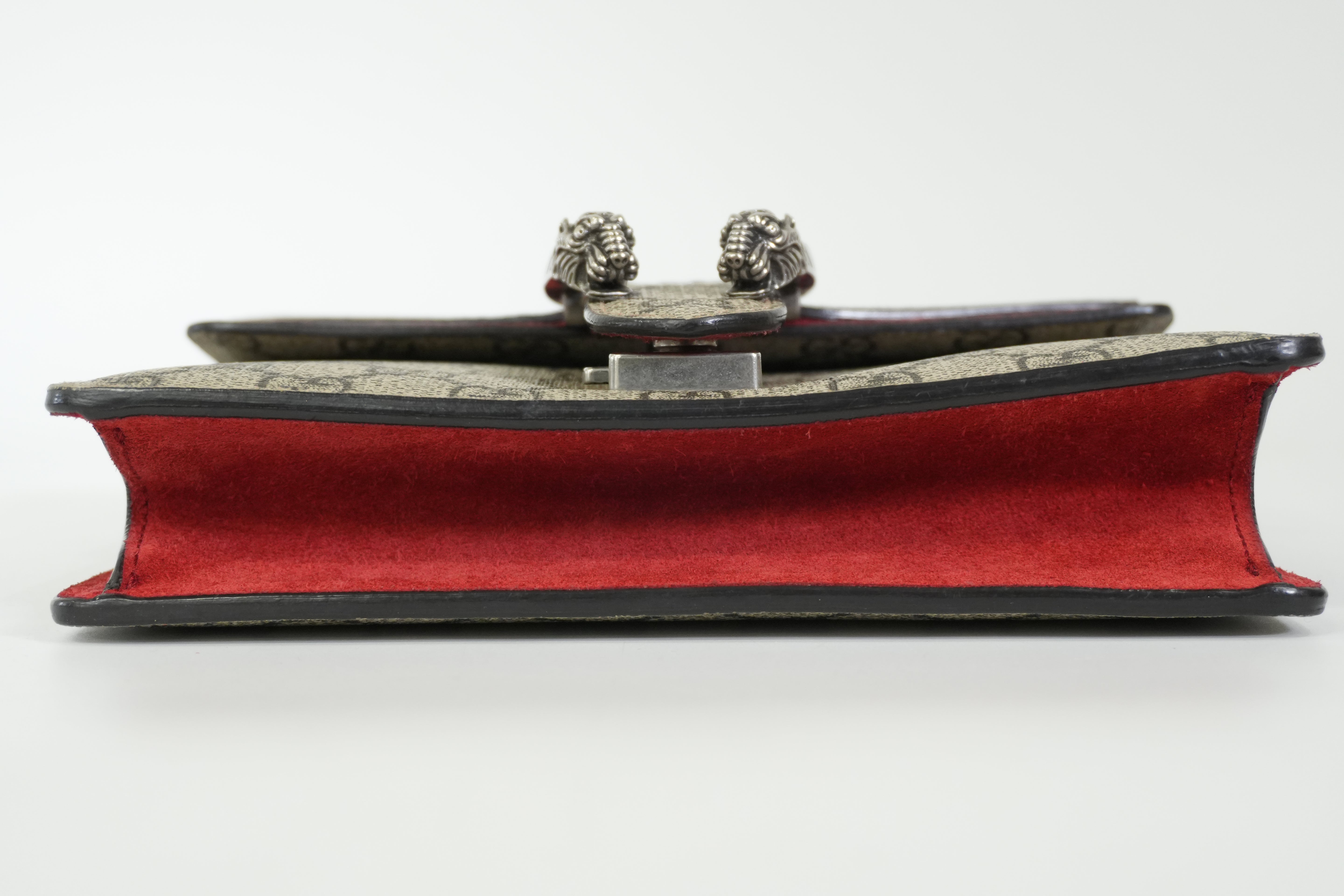 Pre-owned Gucci Dionysus Chain Shoulder Bag Brown and Red