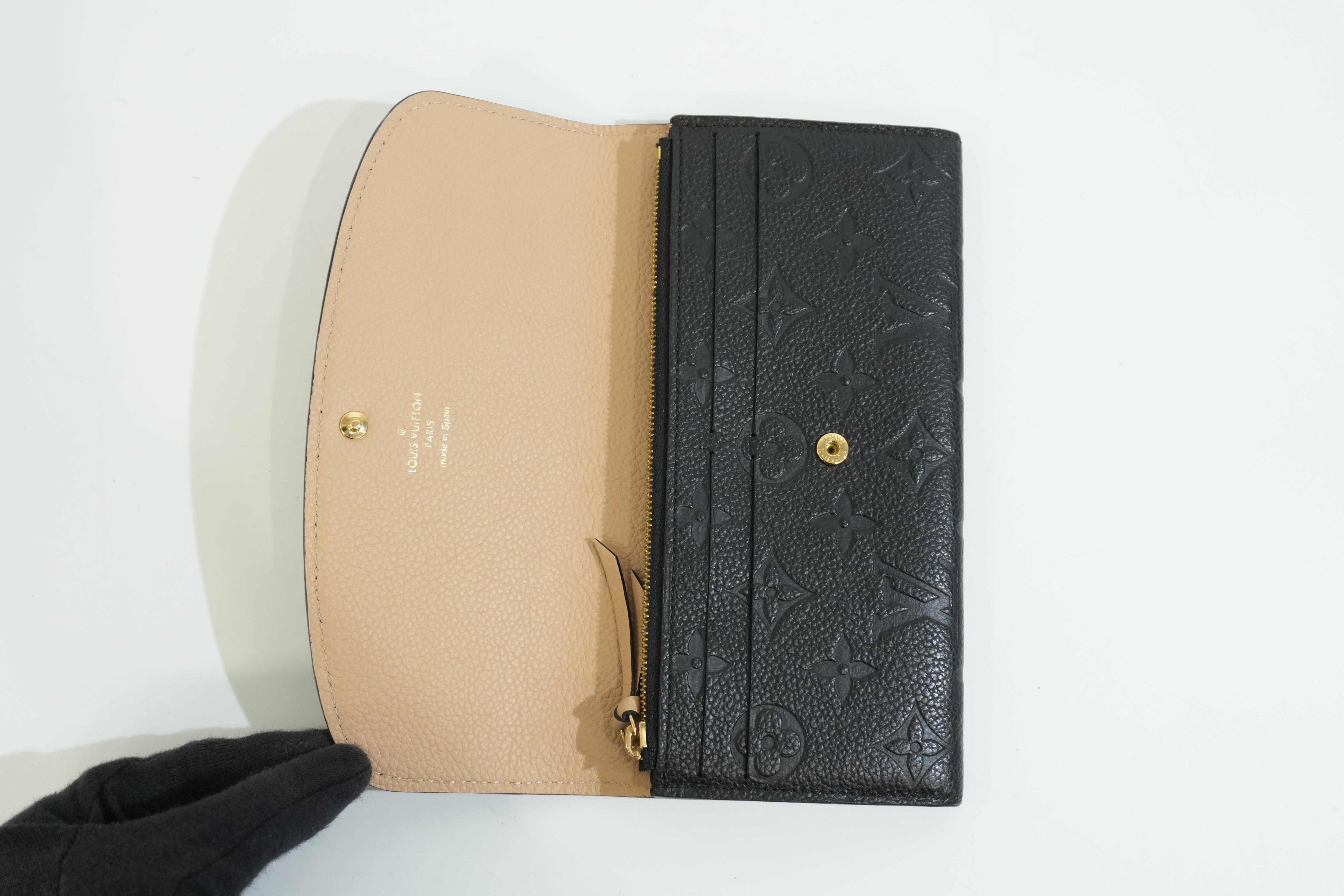 Pre-owned Louis Vuitton Empriente Emillie Wallet Navy Blue