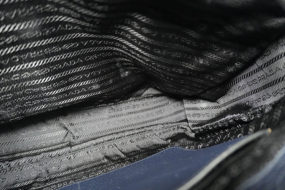 Pre-Owned Prada Briefcase Navy Blue