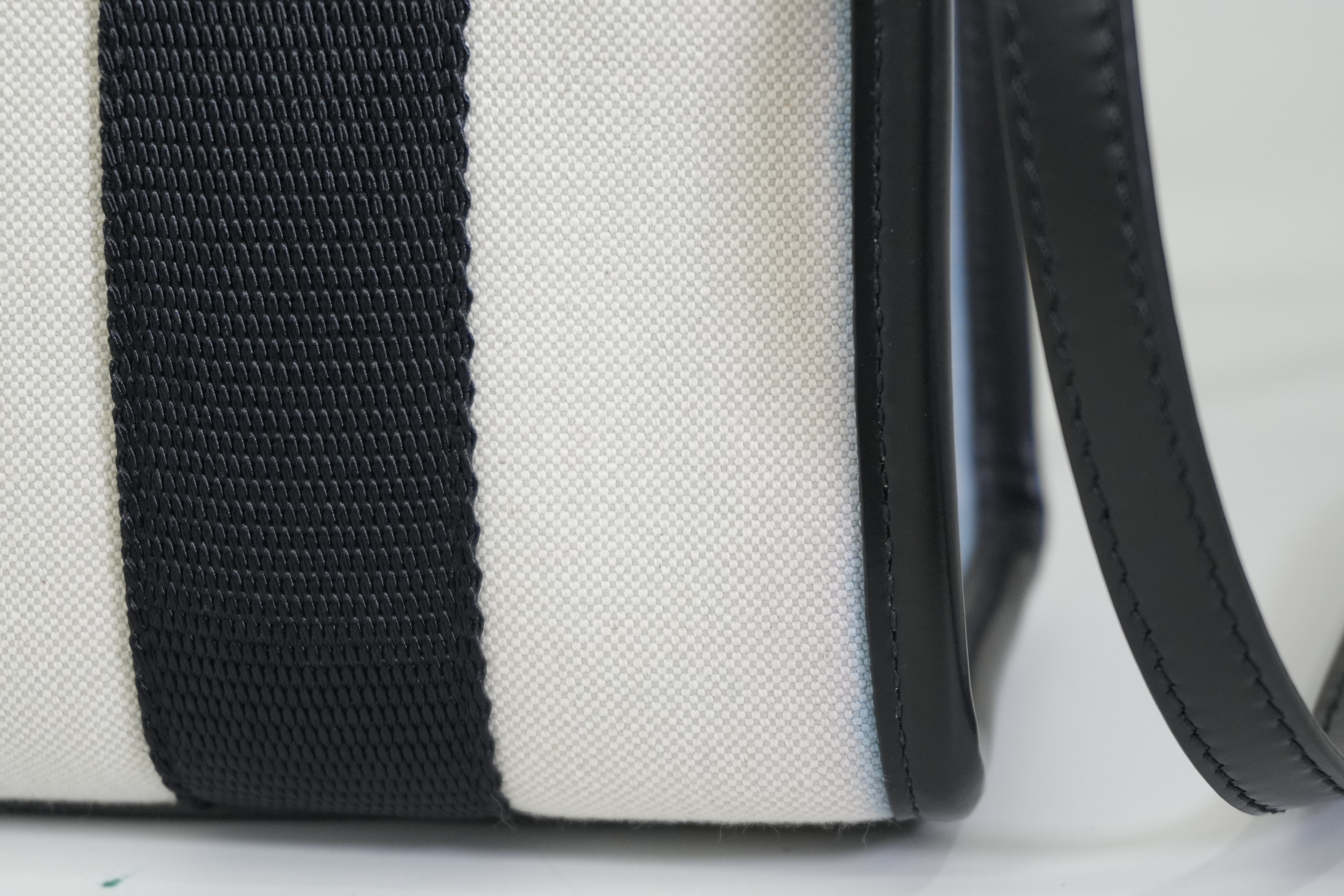 Pre-owned Balenciaga Two Way Small Handbag Black and White