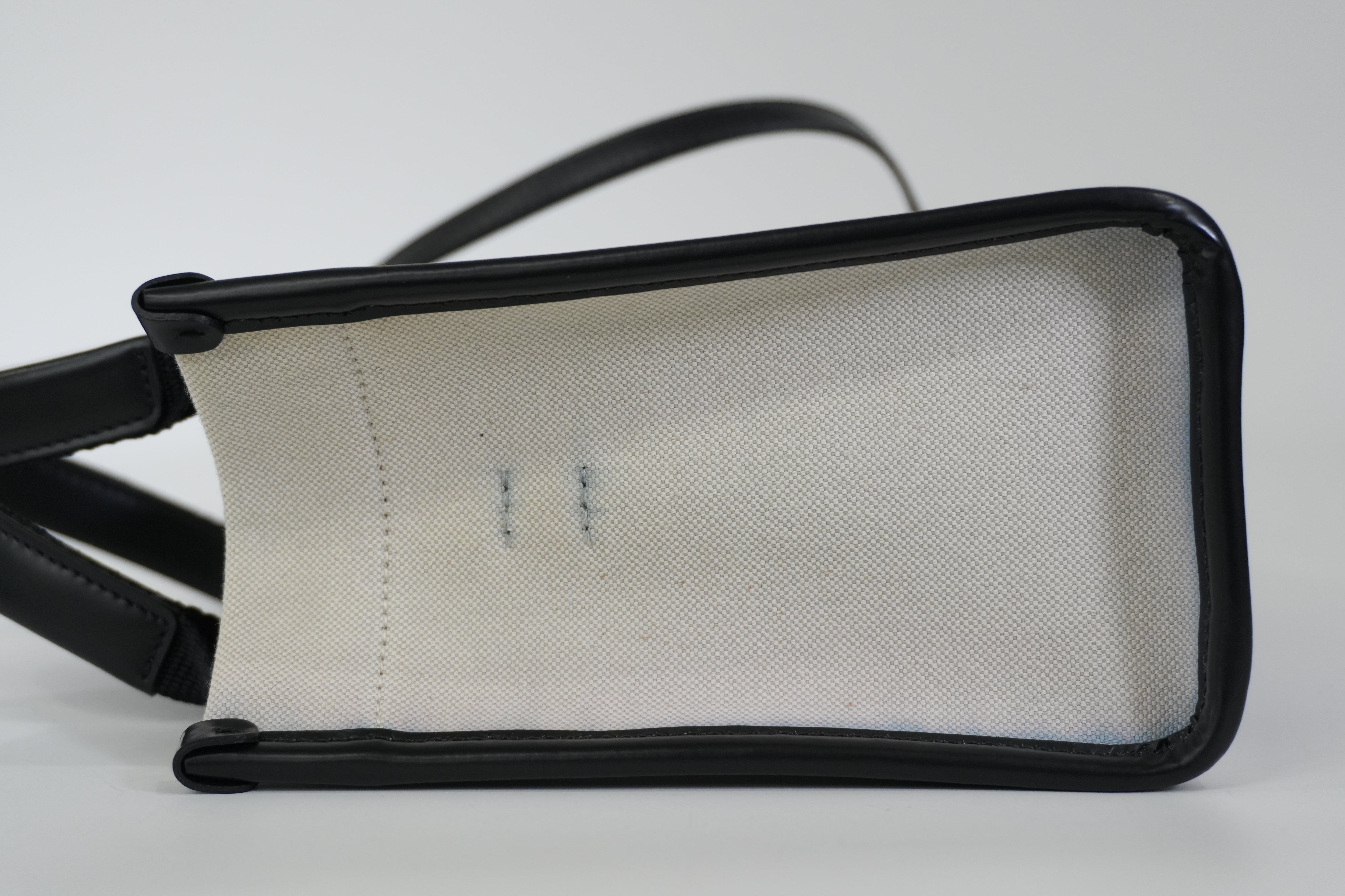 Pre-owned Balenciaga Two Way Small Handbag Black and White