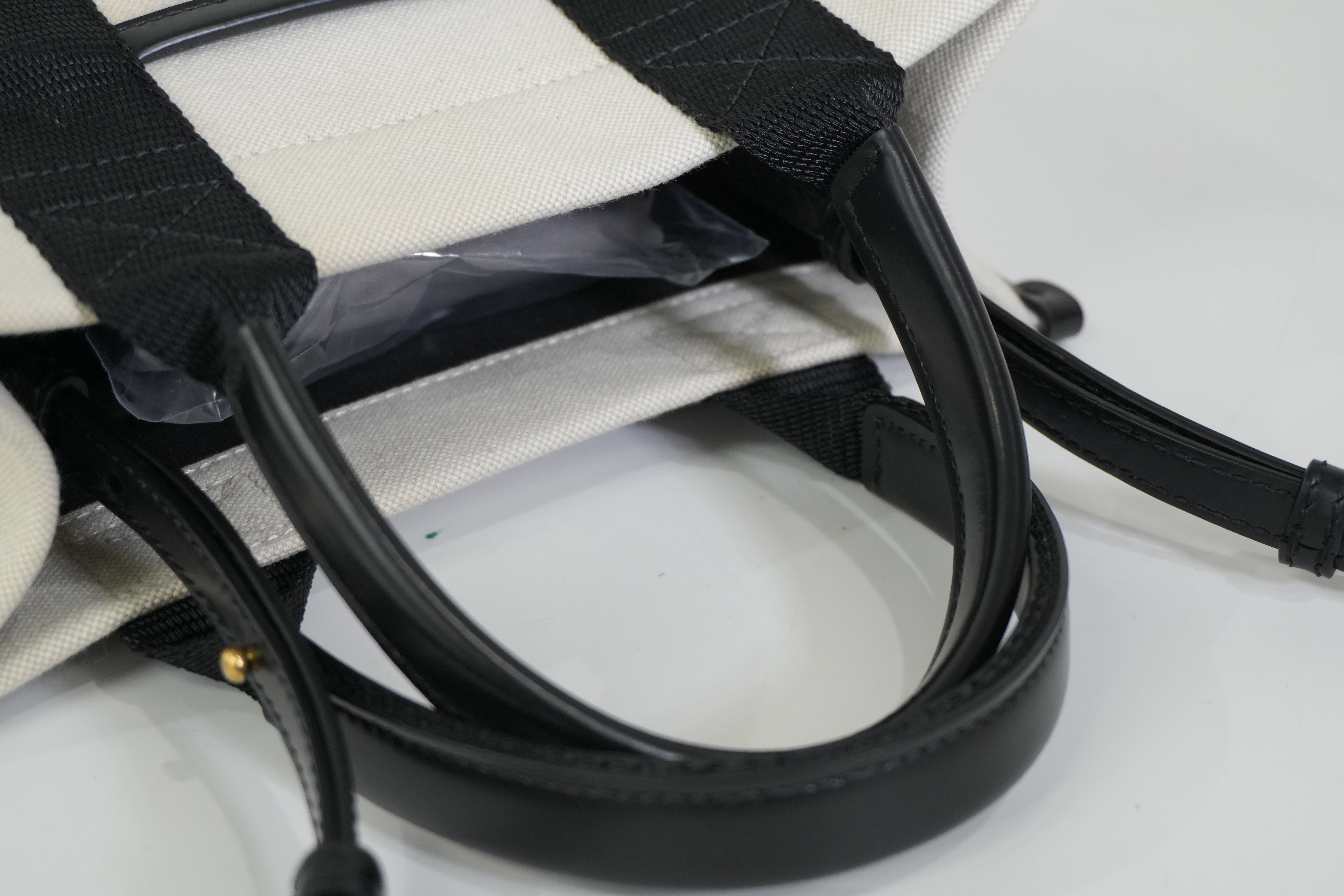 Pre-owned Balenciaga Two Way Small Handbag Black and White