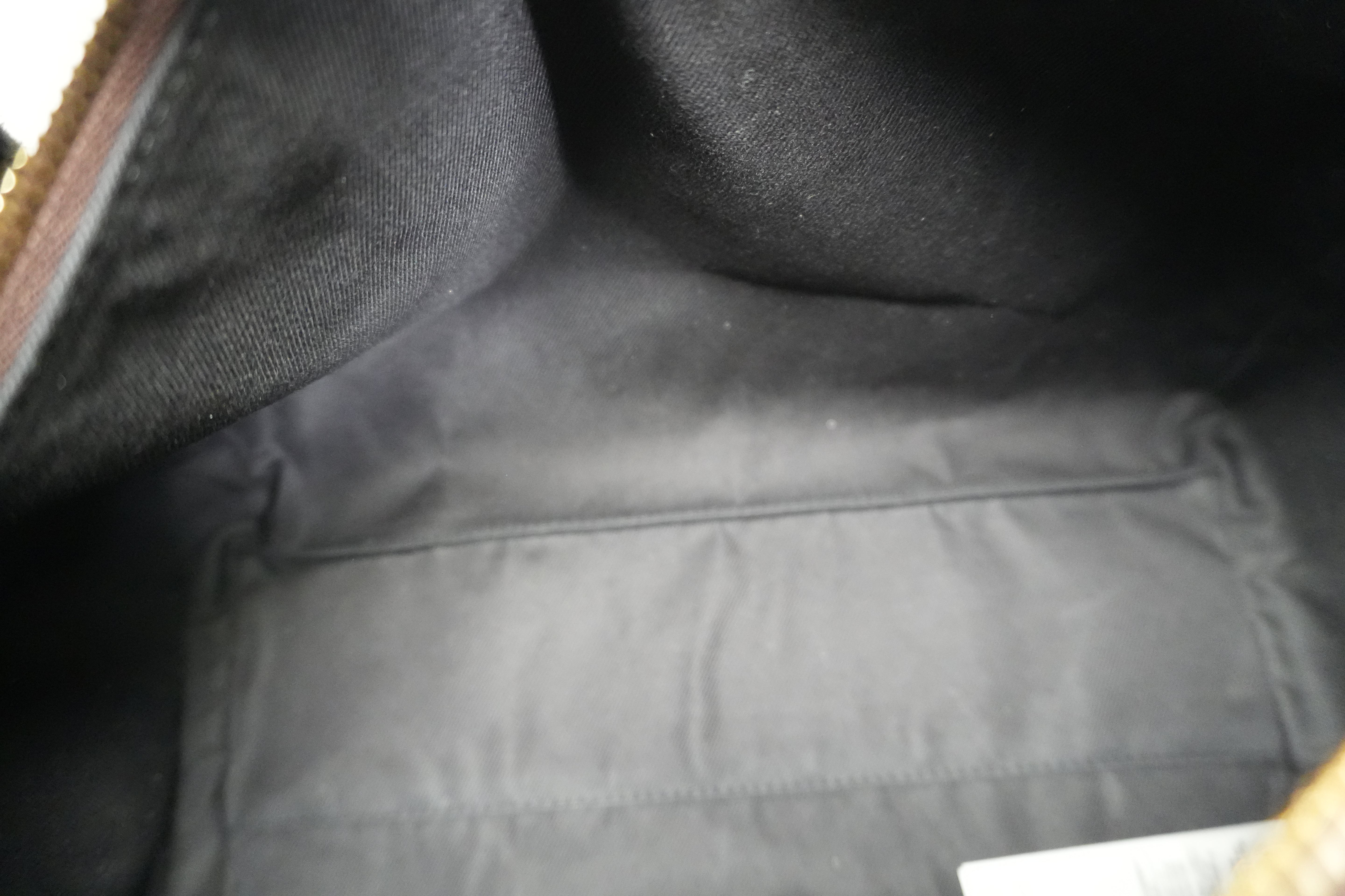 Pre-owned Burberry Two Way Medium Check Bowling Shoulder Bag Brown