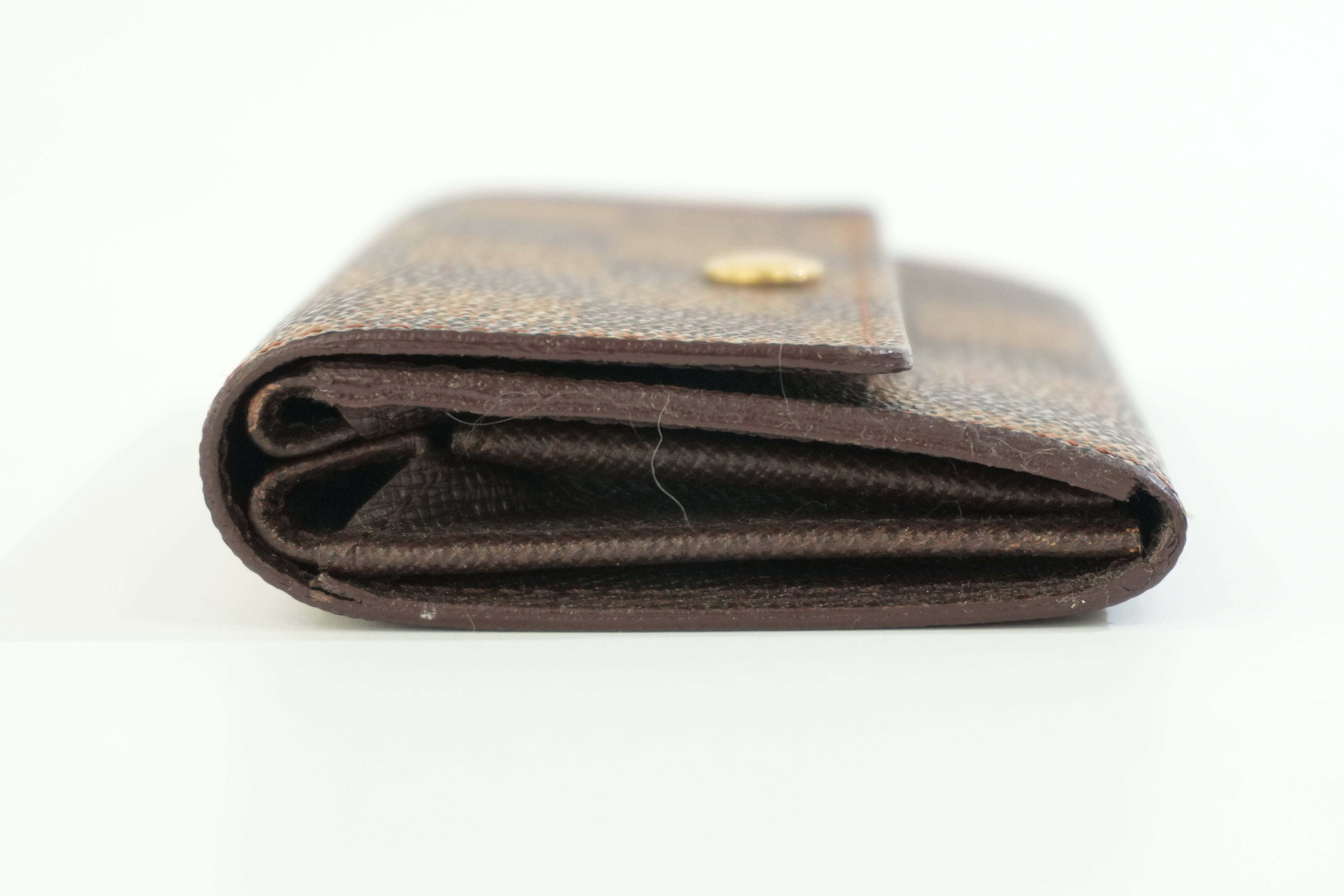 Pre-owned Louis Vuitton Damier Ebene Coin and Card Case