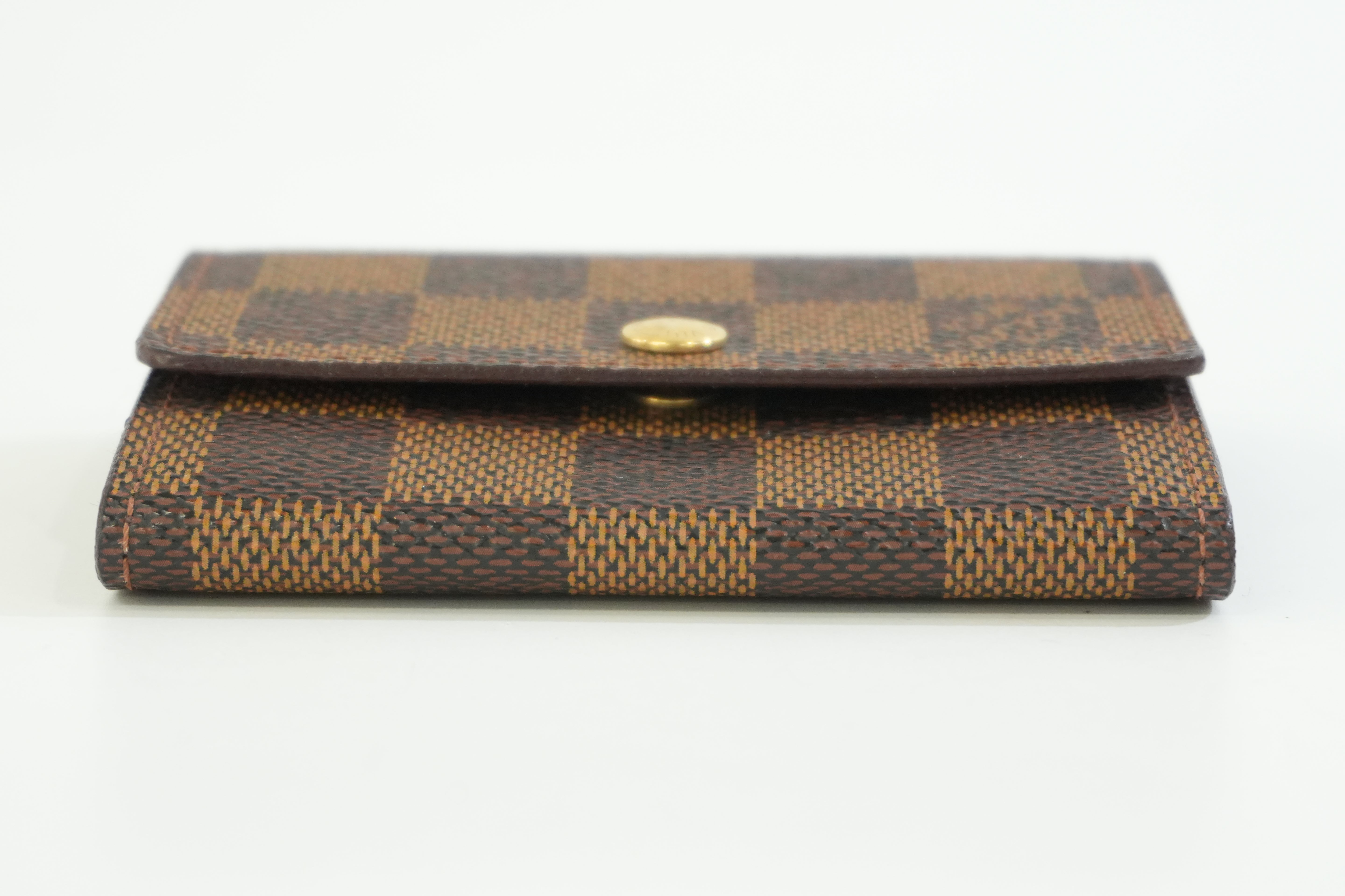 Pre-owned Louis Vuitton Damier Ebene Coin and Card Case