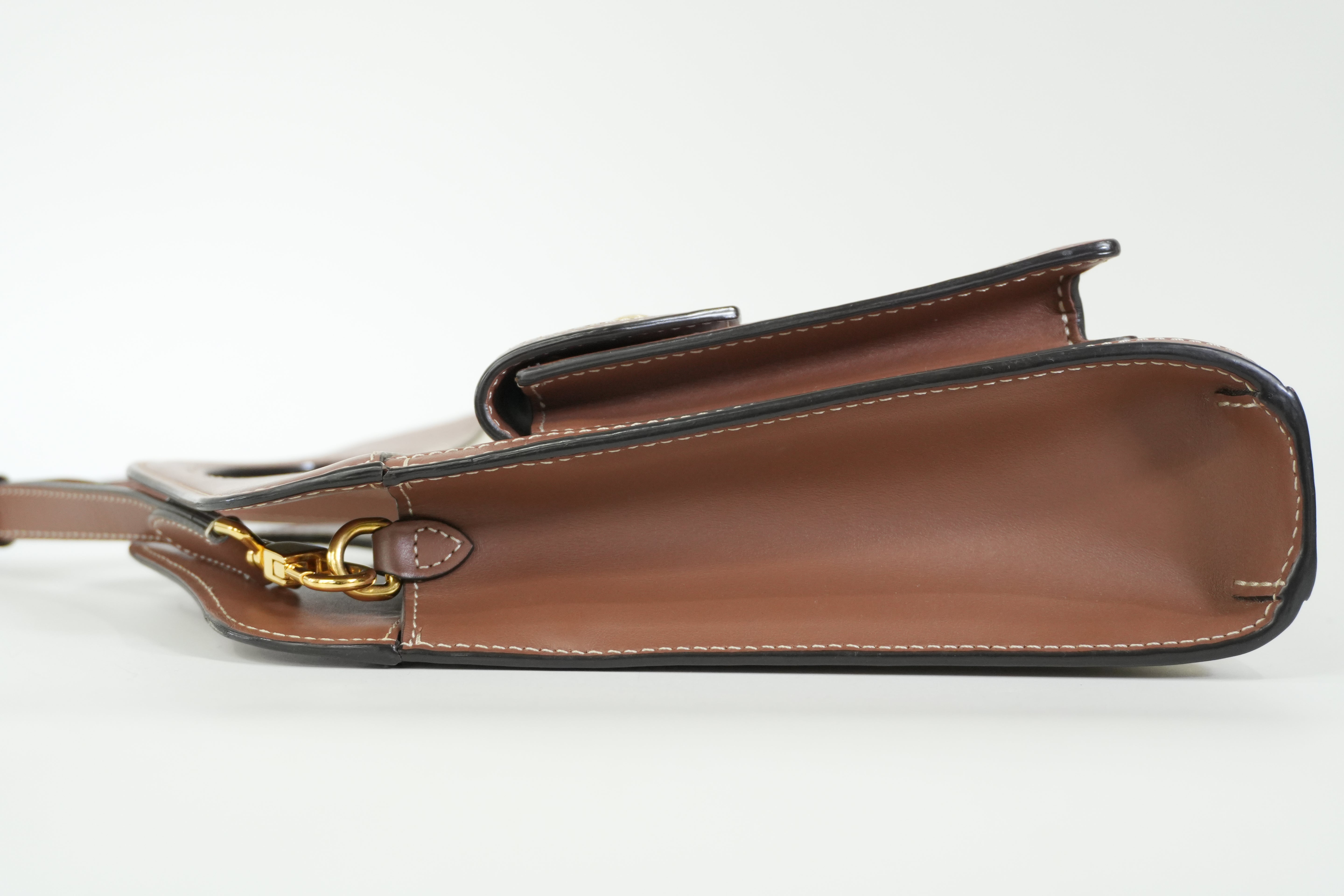 Pre-owned Burberry Shoulder Bag Ivory and Brown