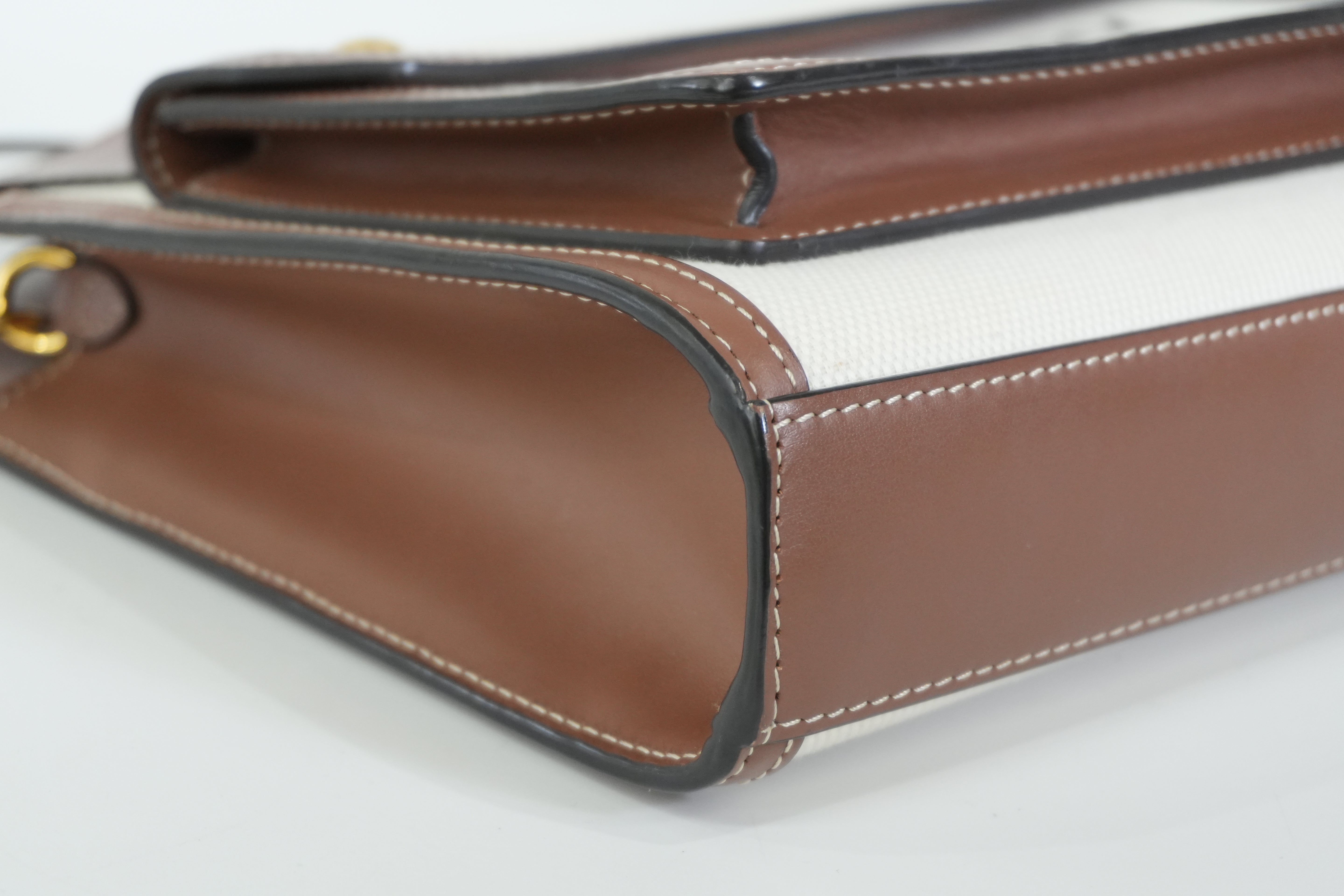 Pre-owned Burberry Shoulder Bag Ivory and Brown