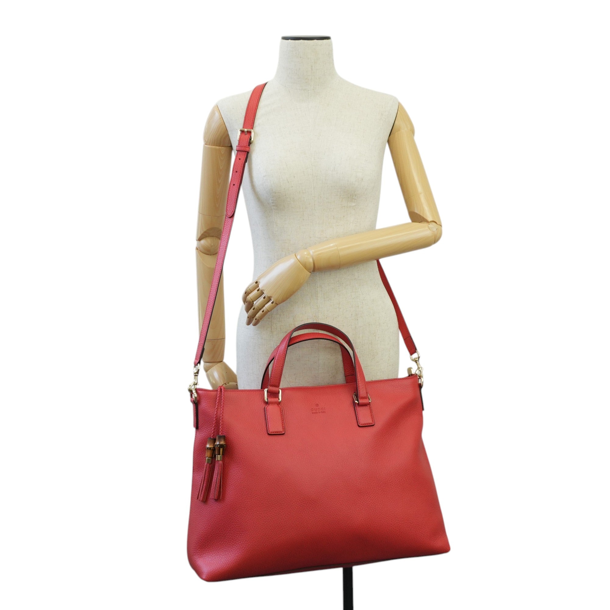 Gucci Two Way Bag Red Used