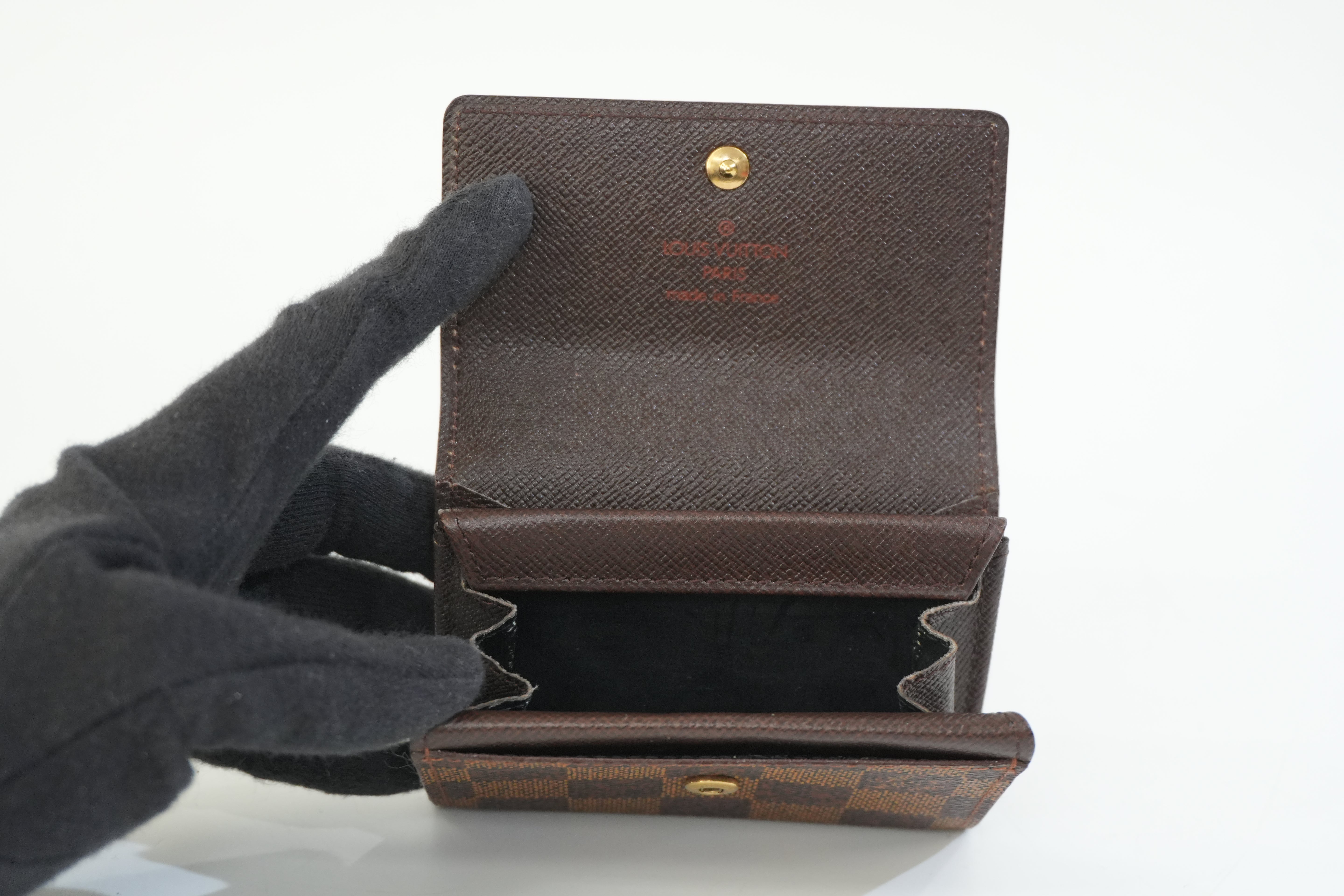 Pre-owned Louis Vuitton Damier Ebene Coin and Card Case