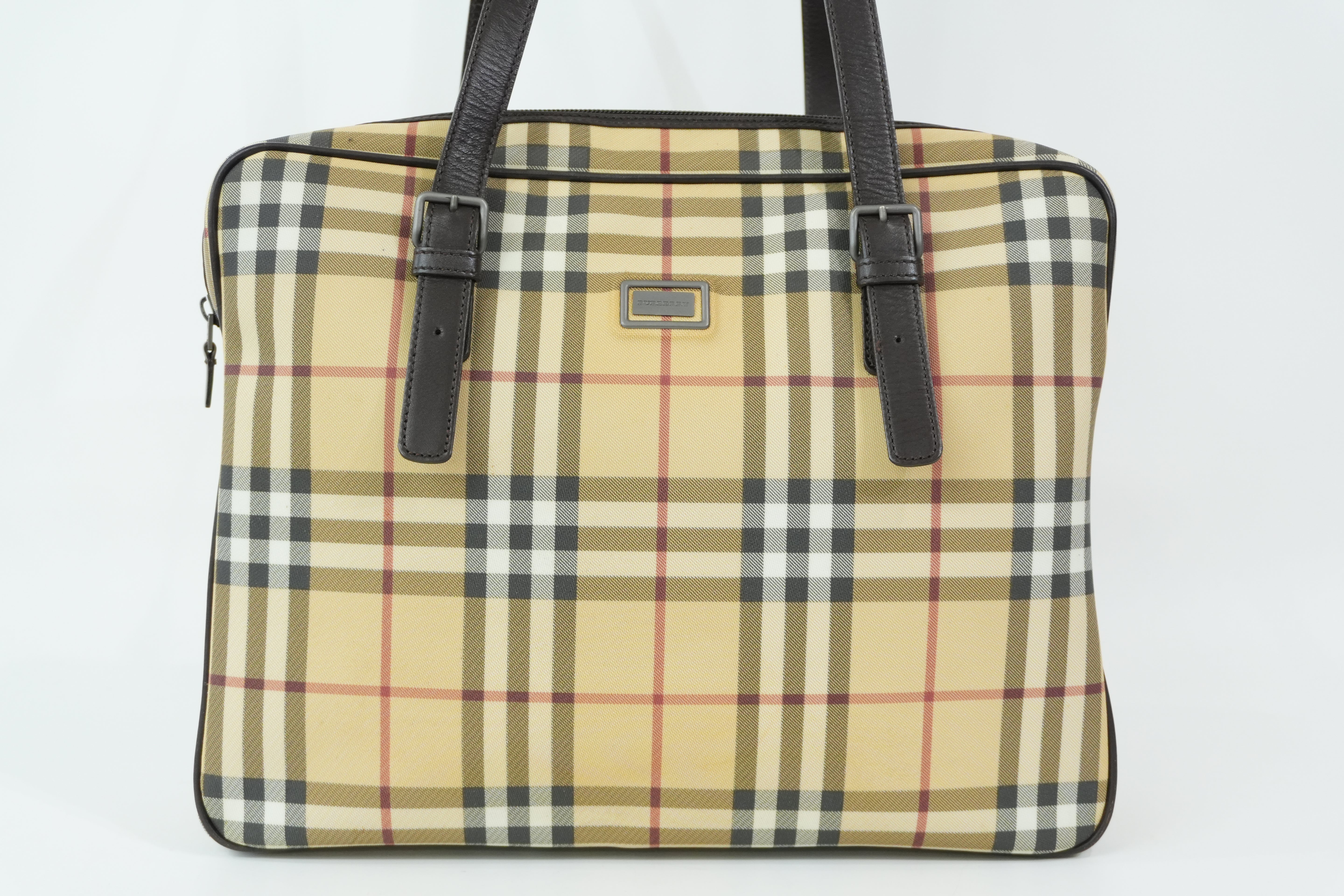 Pre-Owned Burberry  Nova Check Tote Bag Beige