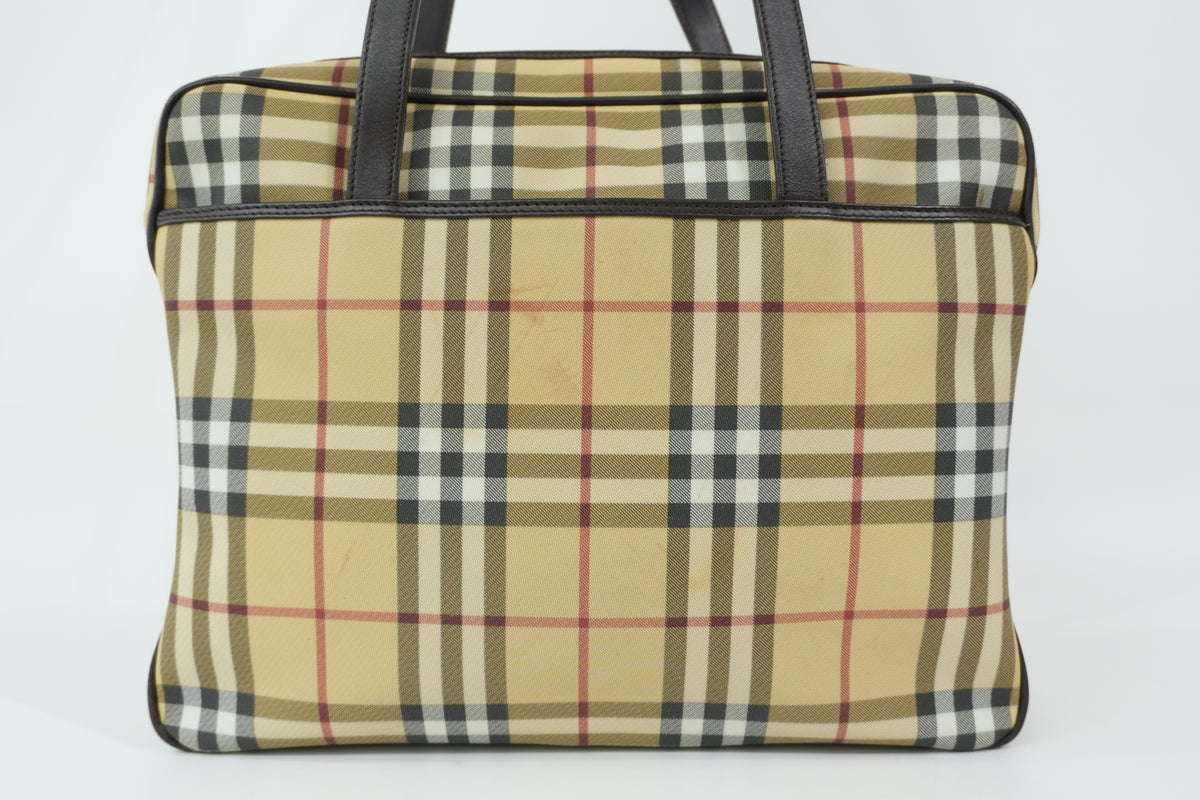Pre-Owned Burberry  Nova Check Tote Bag Beige