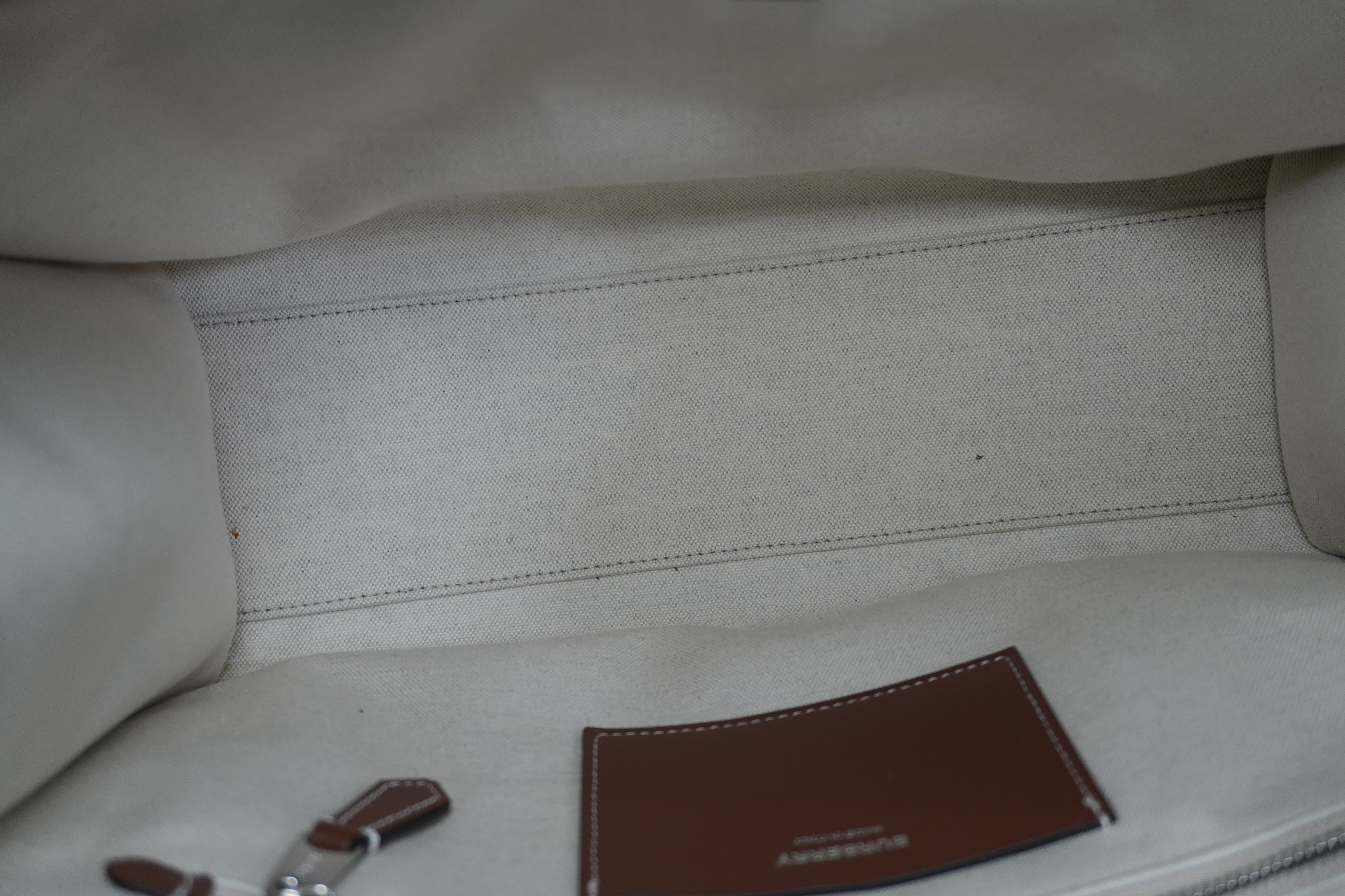 Pre-owned Burberry Freya Tote Bag Black and Brown